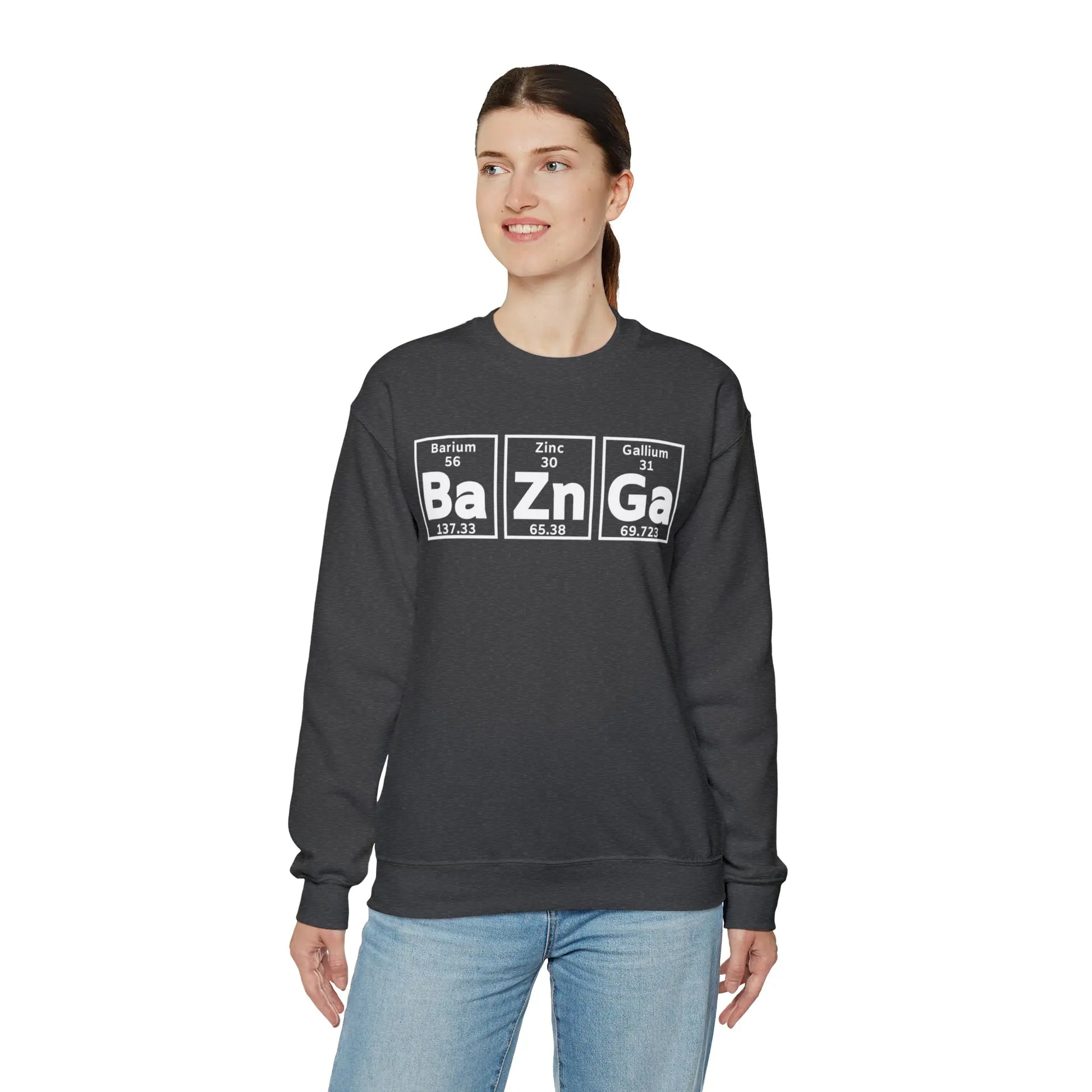 Geek Chic Big Bang Theory Sweatshirt - 'Ba Zn Ga' Periodic Table Printify