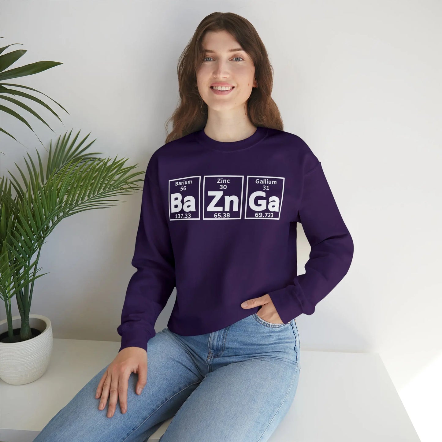 Geek Chic Big Bang Theory Sweatshirt - 'Ba Zn Ga' Periodic Table Printify