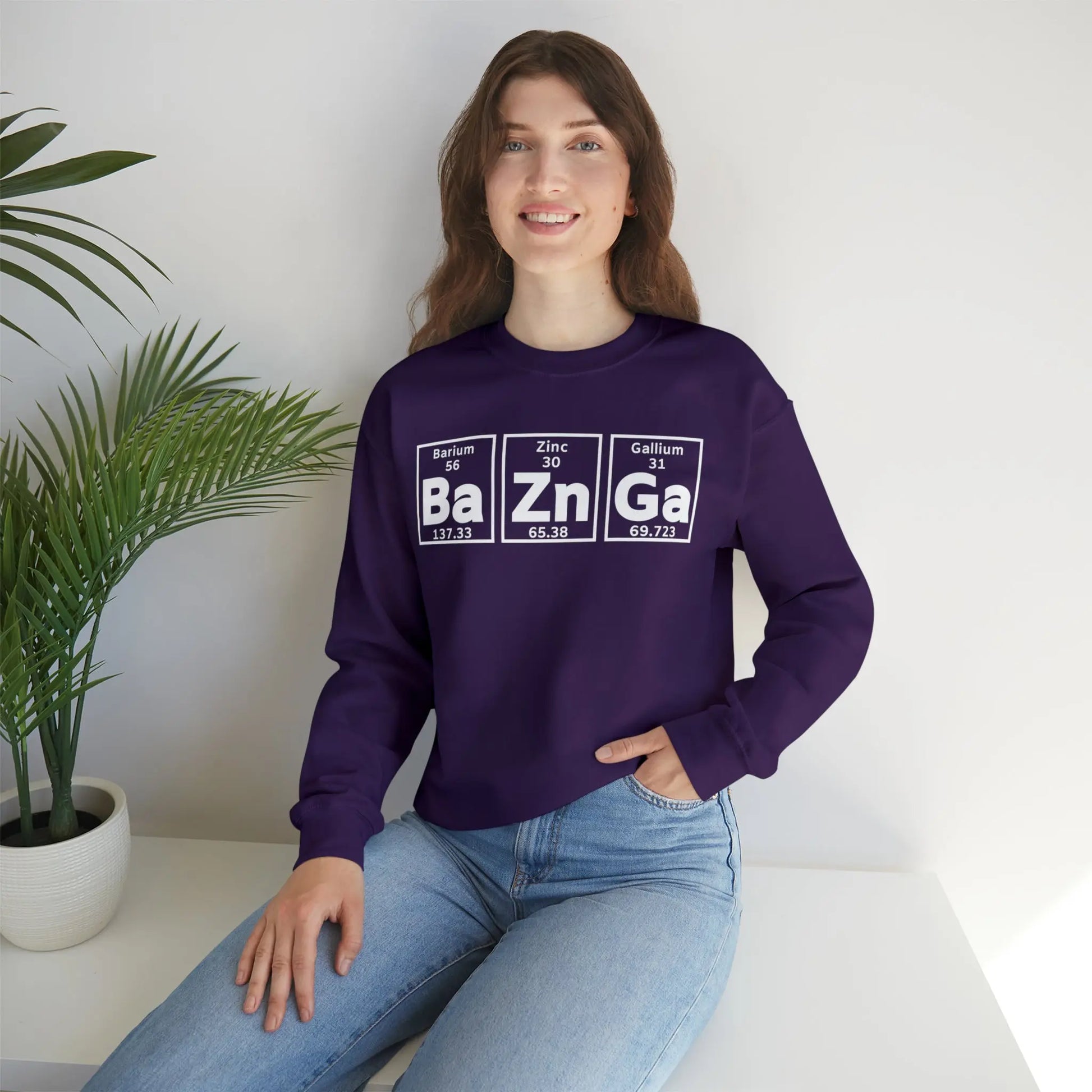 Geek Chic Big Bang Theory Sweatshirt - 'Ba Zn Ga' Periodic Table Printify