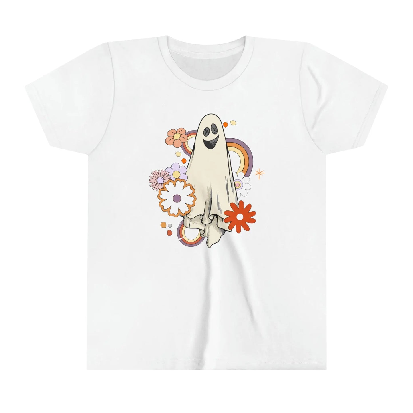 Kids Vintage Retro Flower Ghost T-Shirt Printify