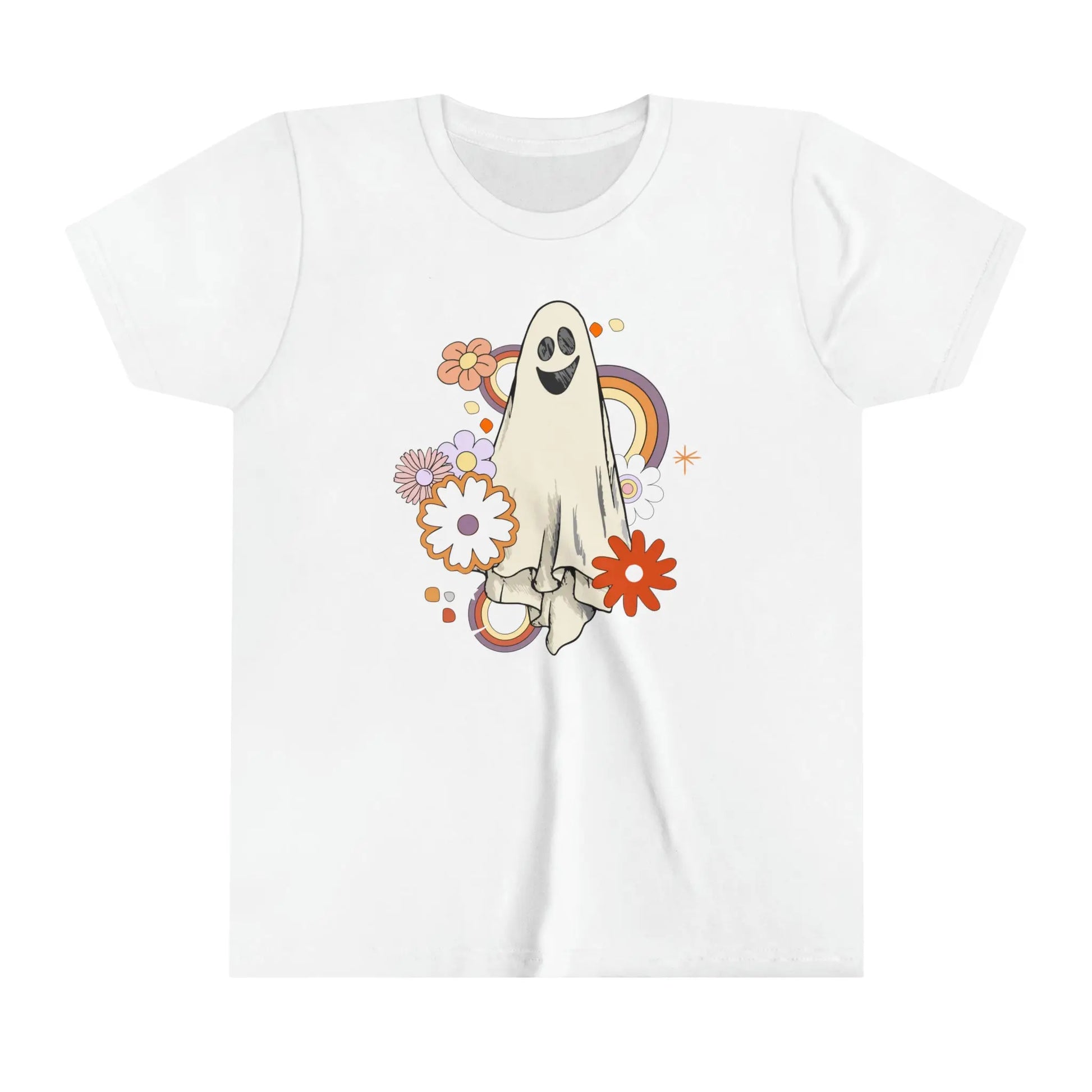 Kids Vintage Retro Flower Ghost T-Shirt Printify
