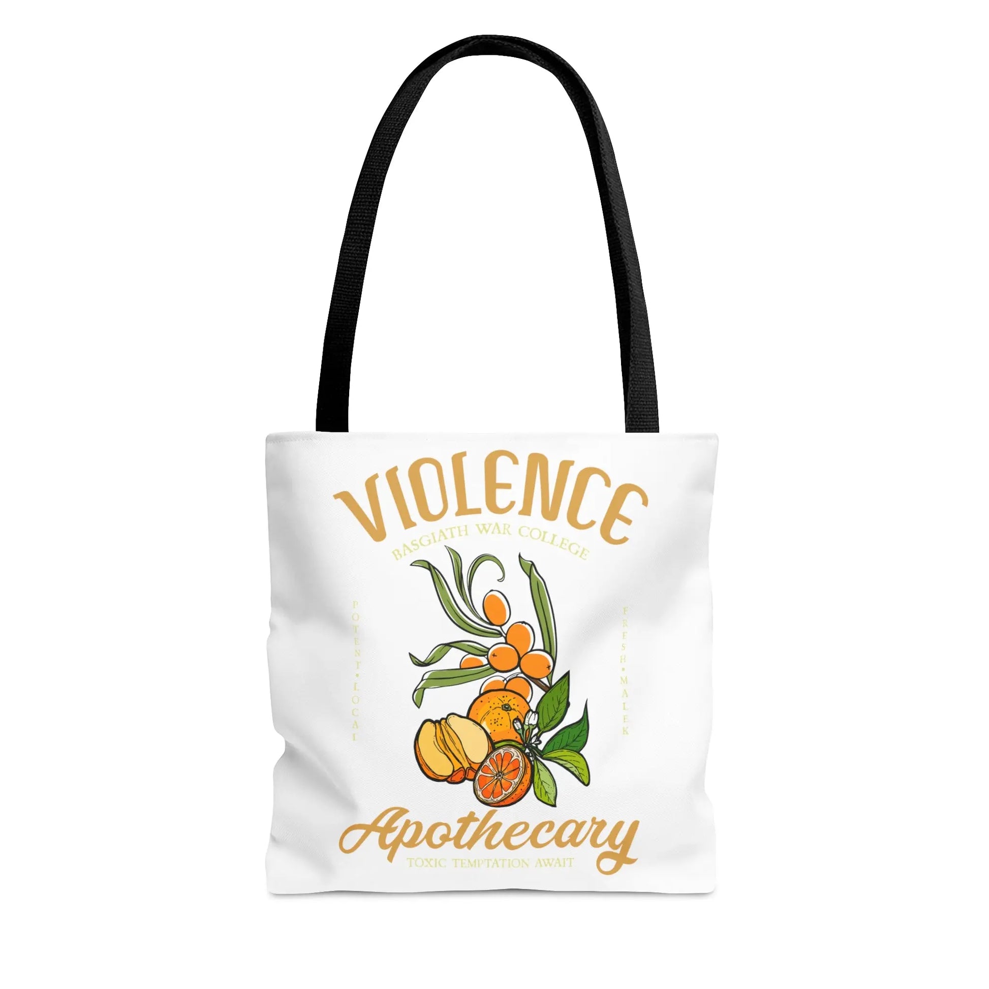 Fourth Wing Iron Flame Vintage-Style Violence Basgiath War College Apothecary Tote Bag | Inspired by Rebecca Yarros - Stay Tomorrow Needs You