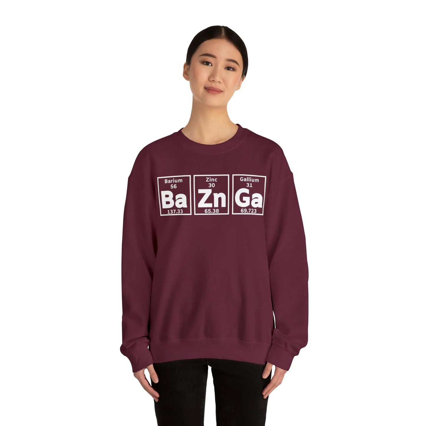Geek Chic Big Bang Theory Sweatshirt - 'Ba Zn Ga' Periodic Table Printify