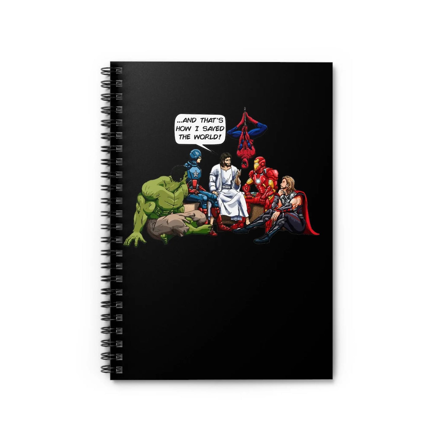 That's How I Saved The World Jesus Superheroes Funny Christian Jesus Easter Kids Superhero Spiral Notebook Journal Ruled Line - Stay Tomorrow Needs You That's How I Saved The World Jesus Superheroes Funny Christian Jesus Easter Kids Superhero Spiral Notebook Journal Ruled Line