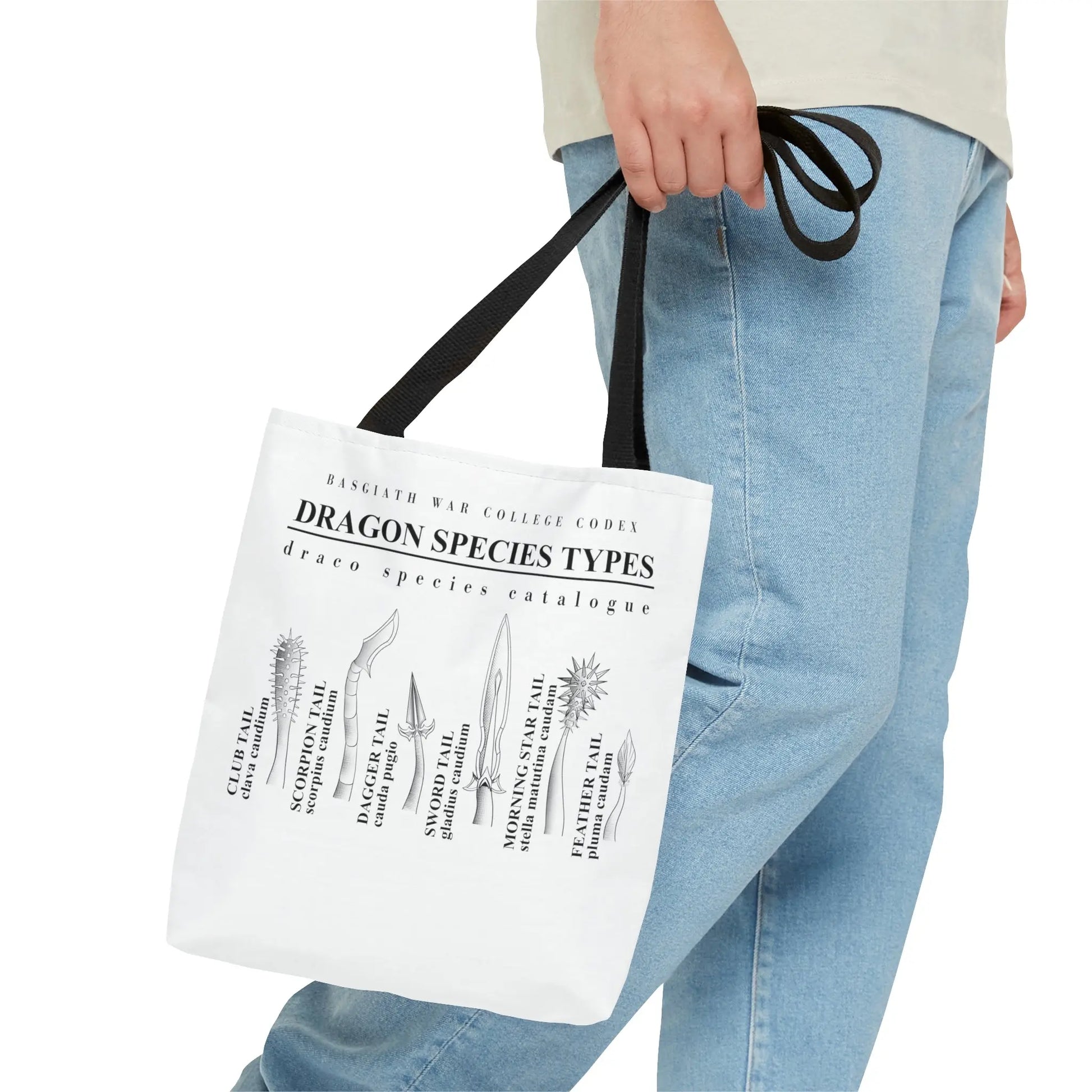Fourth Wing Iron Flame Basgiath War College Codex of Dragon Species Tote | Inspired by Rebecca Yarros - Stay Tomorrow Needs You
