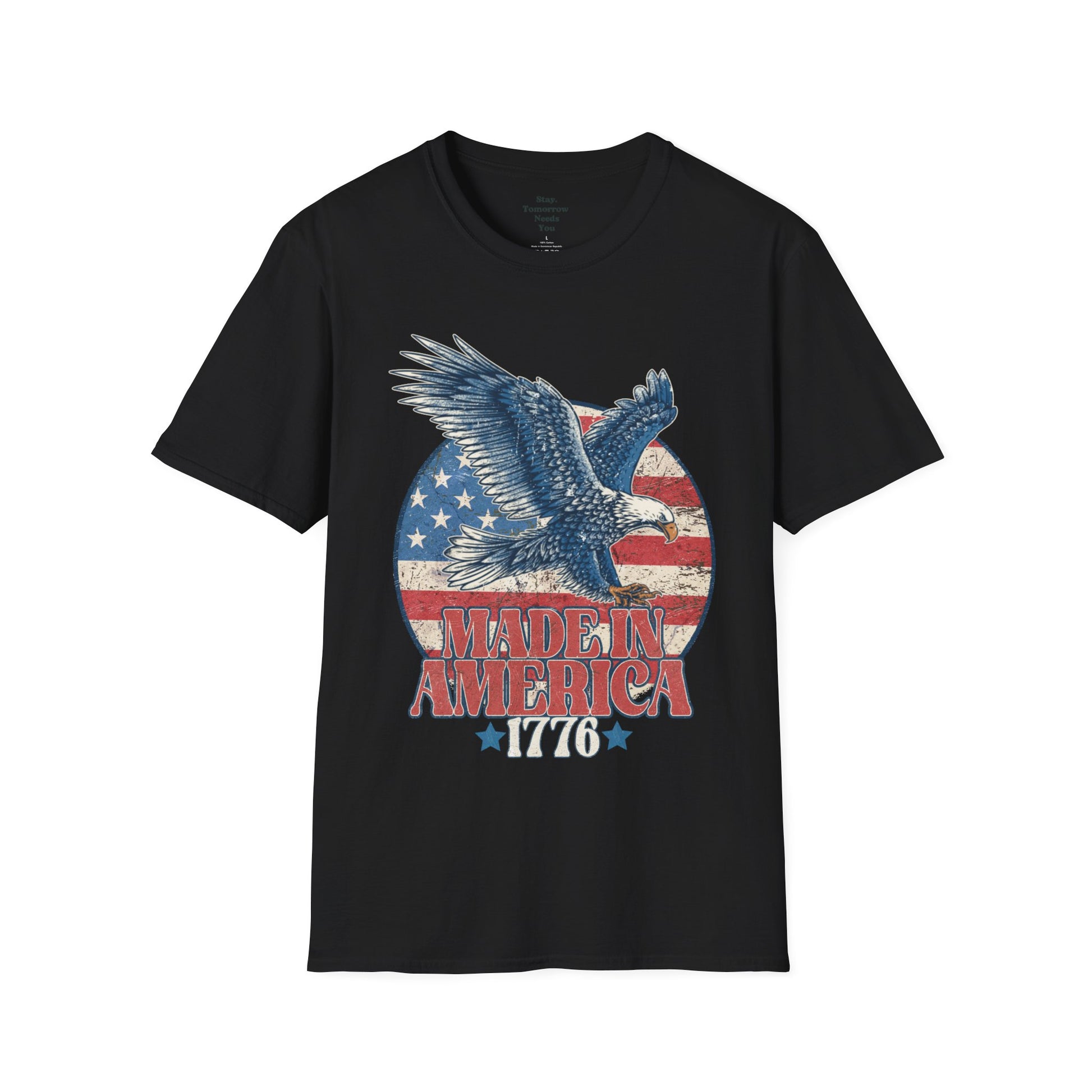 Retro 4th of July T shirt 2024 Distressed American Flag Eagle 1776 Made in America Vintage Patriotic America Freedom Fourth of July Independence Day T shirt - Stay Tomorrow Needs You Retro 4th of July T shirt 2024 Distressed American Flag Eagle 1776 Made in America Vintage Patriotic America Freedom Fourth of July Independence Day T shirt
