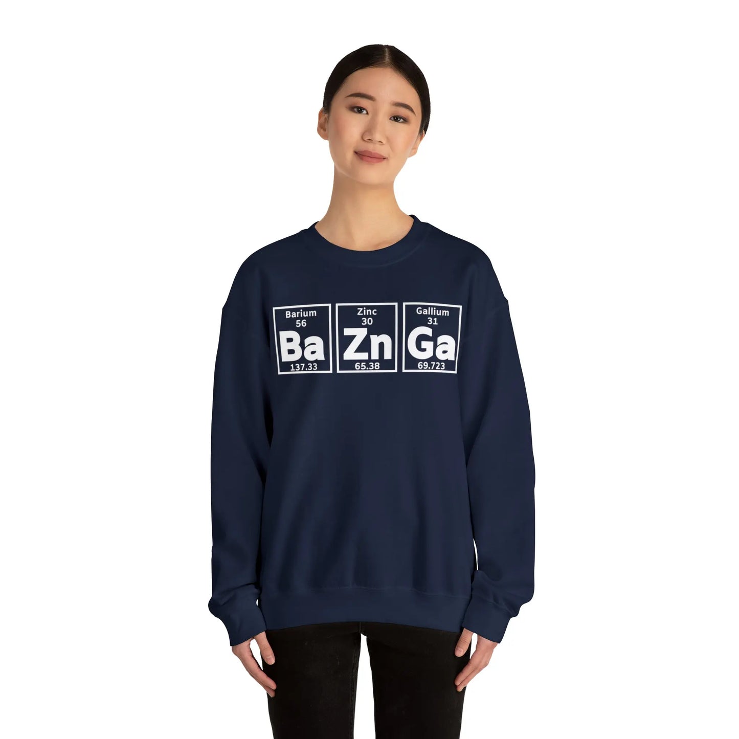 Geek Chic Big Bang Theory Sweatshirt - 'Ba Zn Ga' Periodic Table Printify