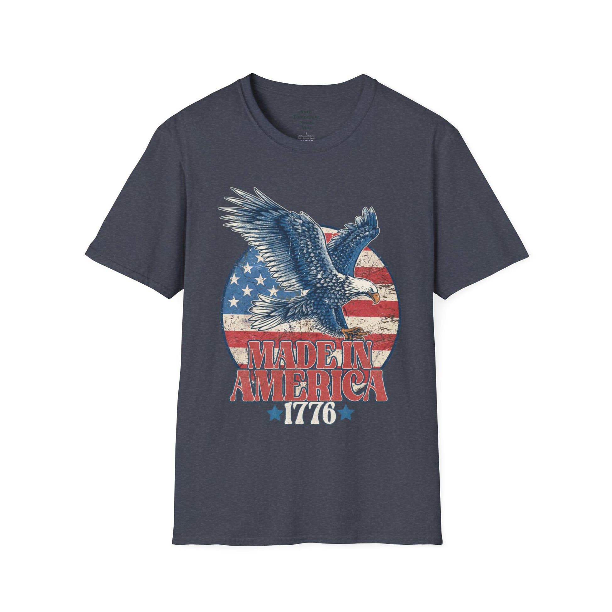 Retro 4th of July T shirt 2024 Distressed American Flag Eagle 1776 Made in America Vintage Patriotic America Freedom Fourth of July Independence Day T shirt - Stay Tomorrow Needs You Retro 4th of July T shirt 2024 Distressed American Flag Eagle 1776 Made in America Vintage Patriotic America Freedom Fourth of July Independence Day T shirt