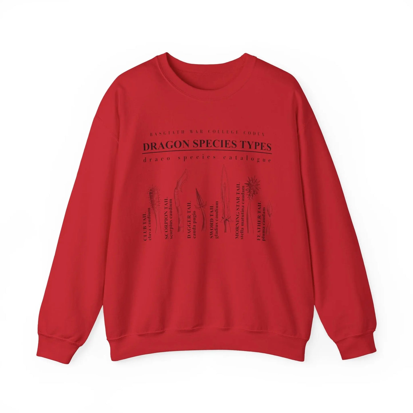 Fourth Wing Iron Flame Basgiath War College Codex of Dragon Species Sweatshirt | Inspired by Rebecca Yarros Printify
