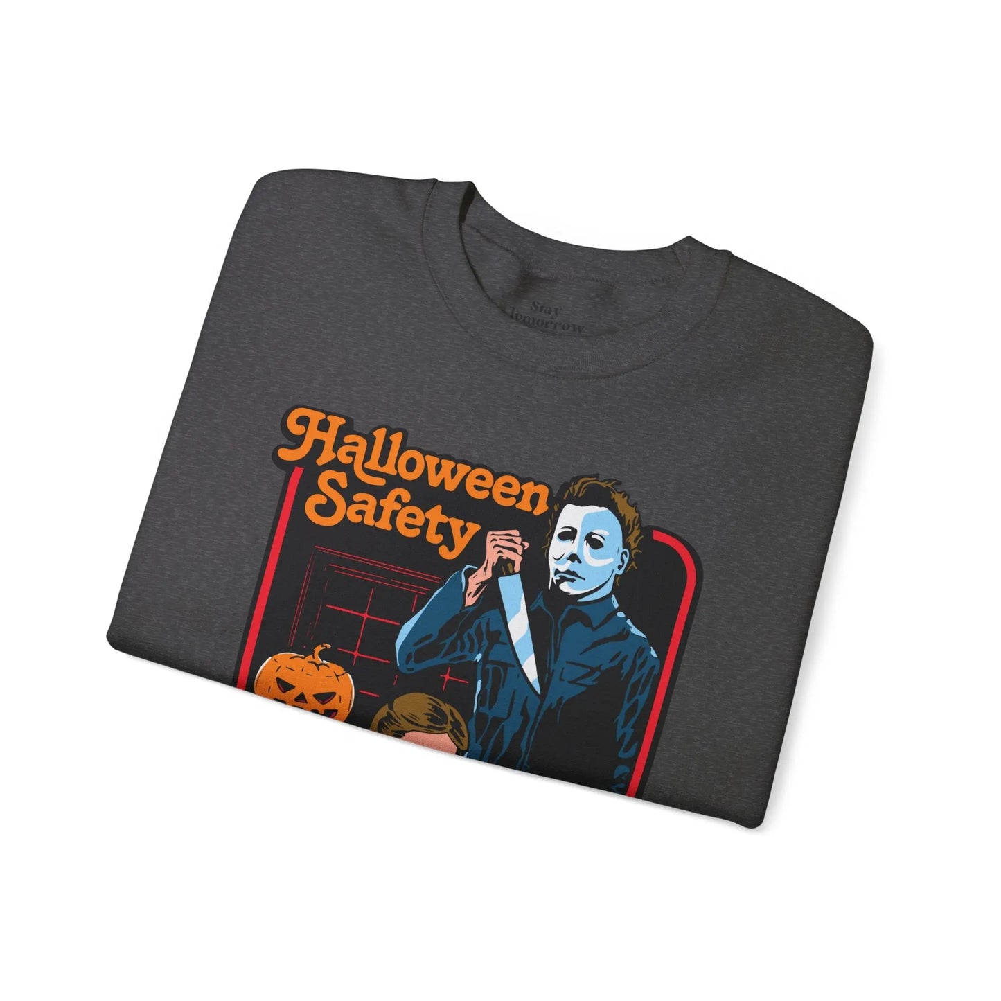 Michael Myers 'Halloween Safety Sitters Guide' Retro Sweatshirt Halloween 2024 Vintage