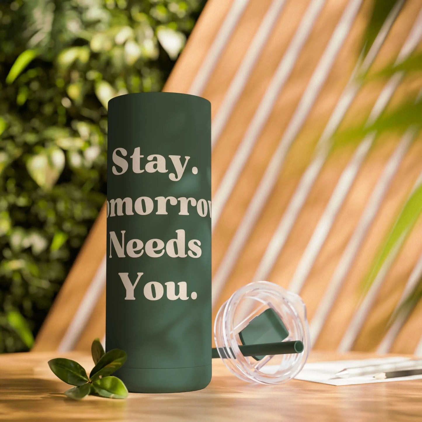 Suicide Awareness Stay Tomorrow Needs You Maars Maker Skinny Matte Tumbler, 20oz Printify
