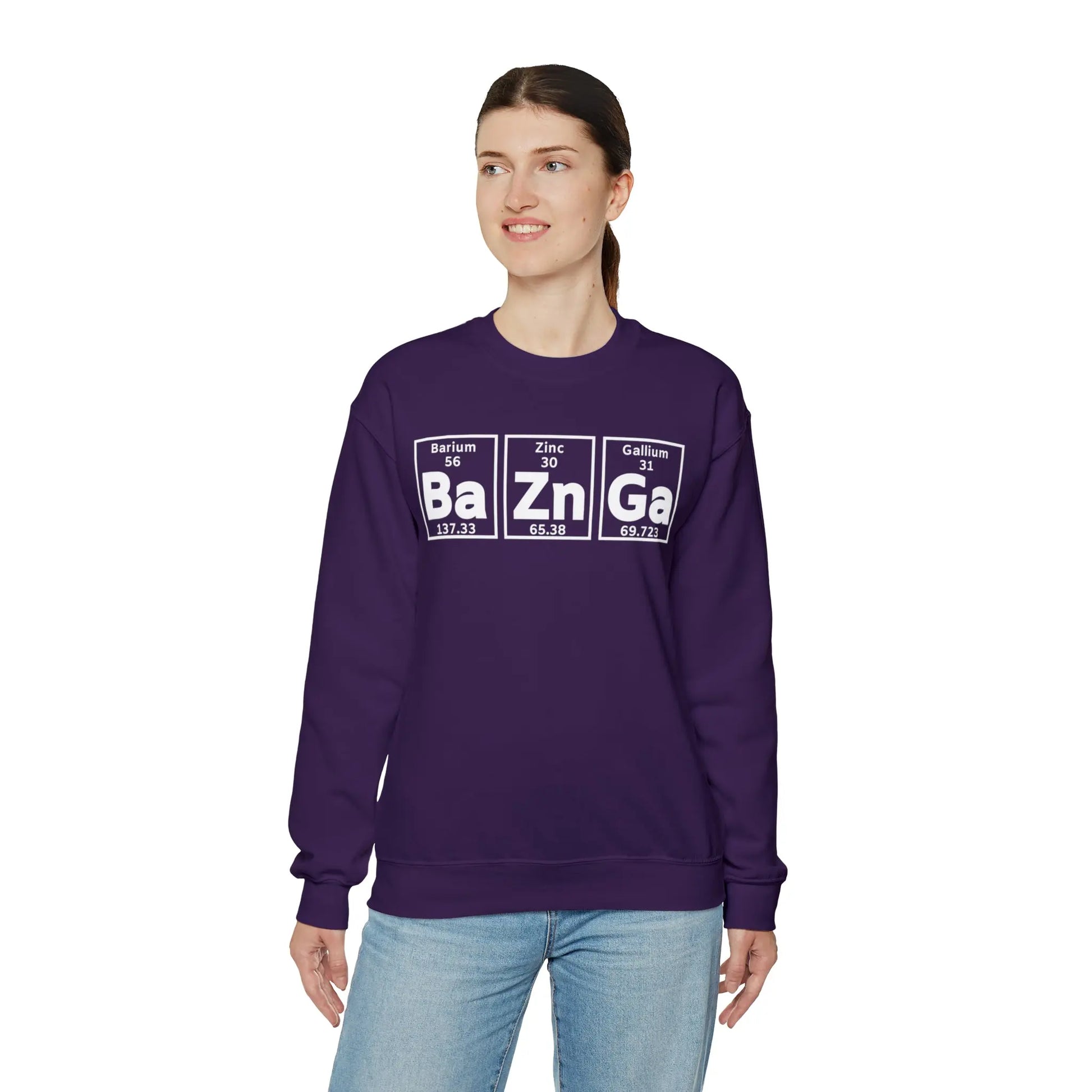 Geek Chic Big Bang Theory Sweatshirt - 'Ba Zn Ga' Periodic Table Printify
