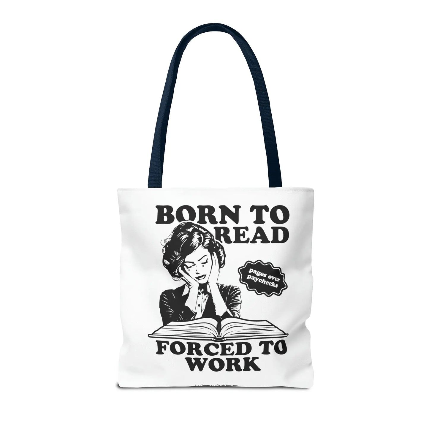 Born To Read Forced to Work Retro Tote Spicy Smut Tote Bookish Gift Dark Romantasy Reader Morally Grey Club Fiction Character Book Lover Mothers Day Gift Book Club Book Worm