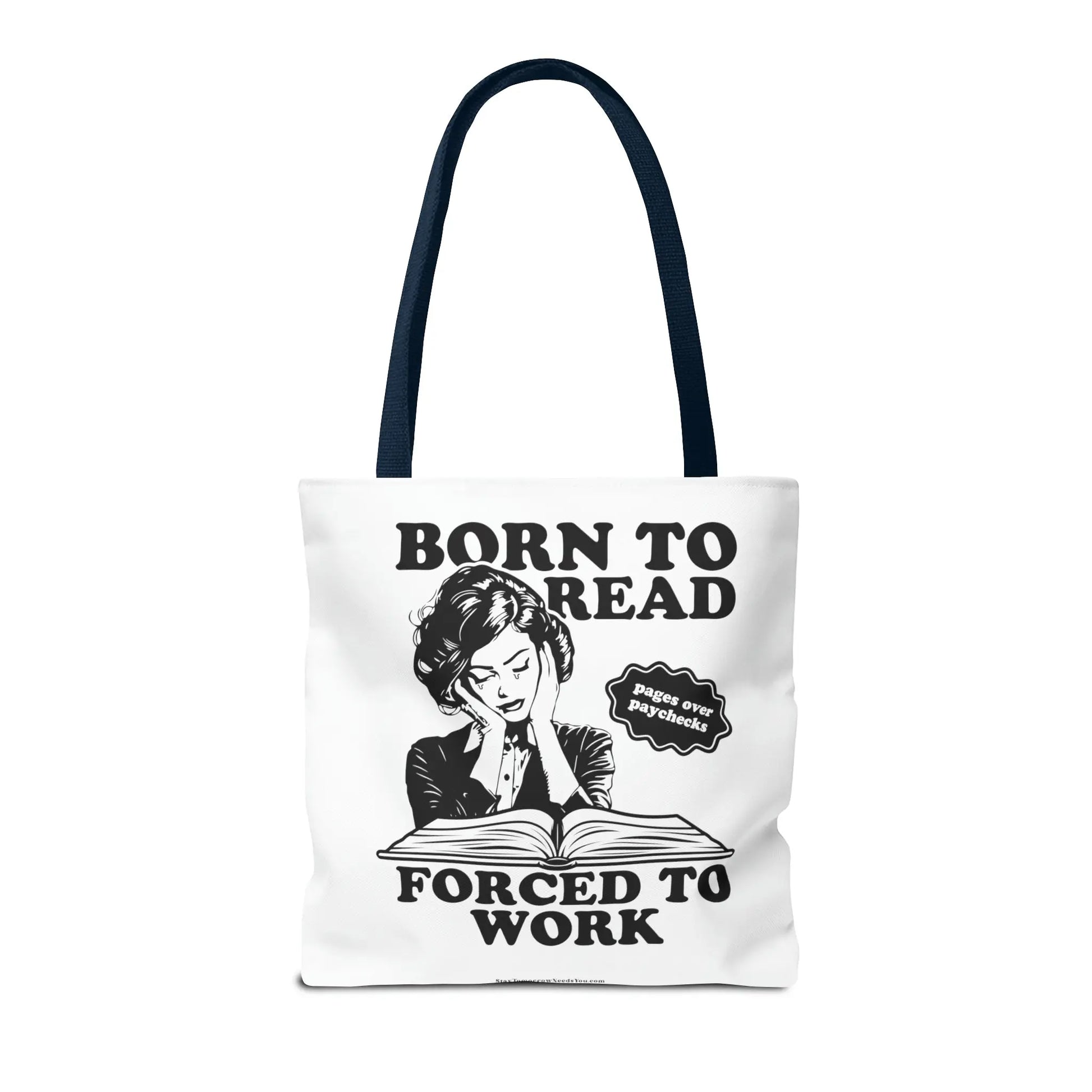 Born To Read Forced to Work Retro Tote Spicy Smut Tote Bookish Gift Dark Romantasy Reader Morally Grey Club Fiction Character Book Lover Mothers Day Gift Book Club Book Worm