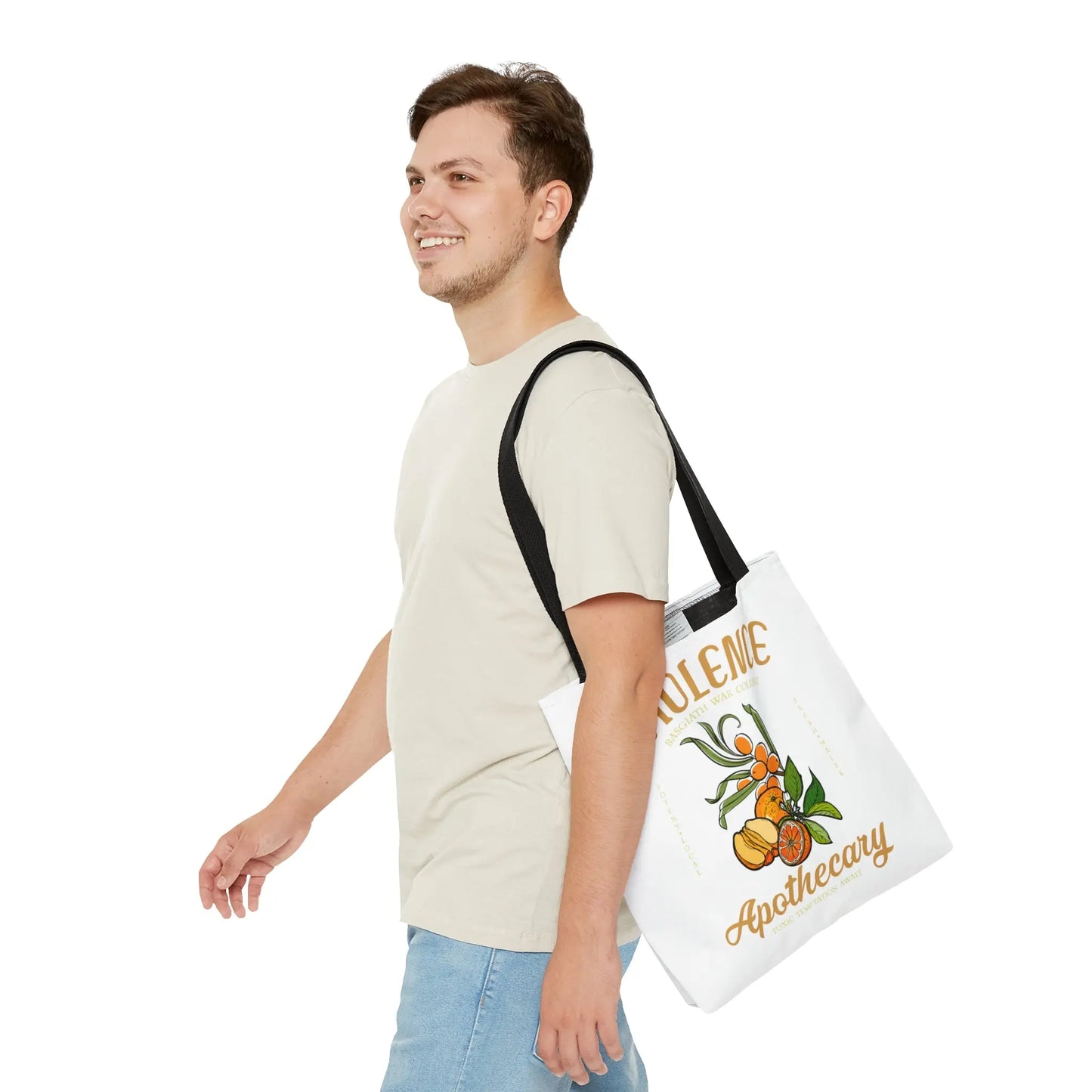 Fourth Wing Iron Flame Vintage-Style Violence Basgiath War College Apothecary Tote Bag | Inspired by Rebecca Yarros - Stay Tomorrow Needs You