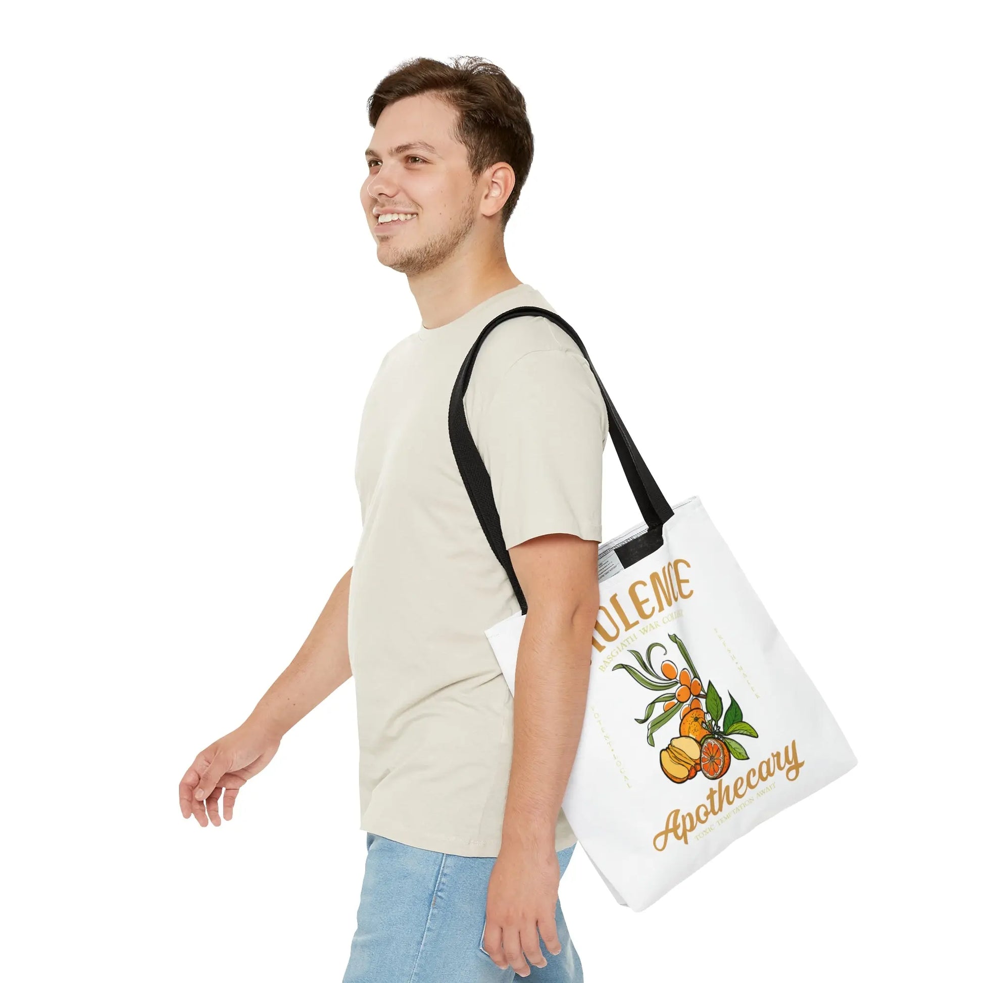 Fourth Wing Iron Flame Vintage-Style Violence Basgiath War College Apothecary Tote Bag | Inspired by Rebecca Yarros - Stay Tomorrow Needs You