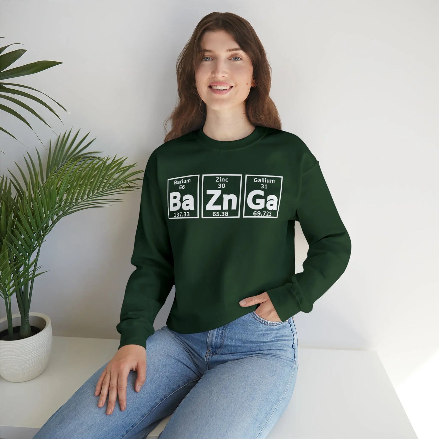 Geek Chic Big Bang Theory Sweatshirt - 'Ba Zn Ga' Periodic Table Printify