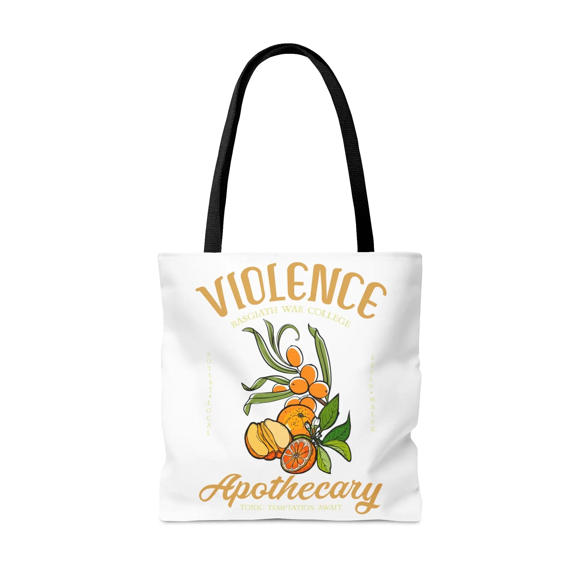 Fourth Wing Iron Flame Vintage-Style Violence Basgiath War College Apothecary Tote Bag | Inspired by Rebecca Yarros - Stay Tomorrow Needs You