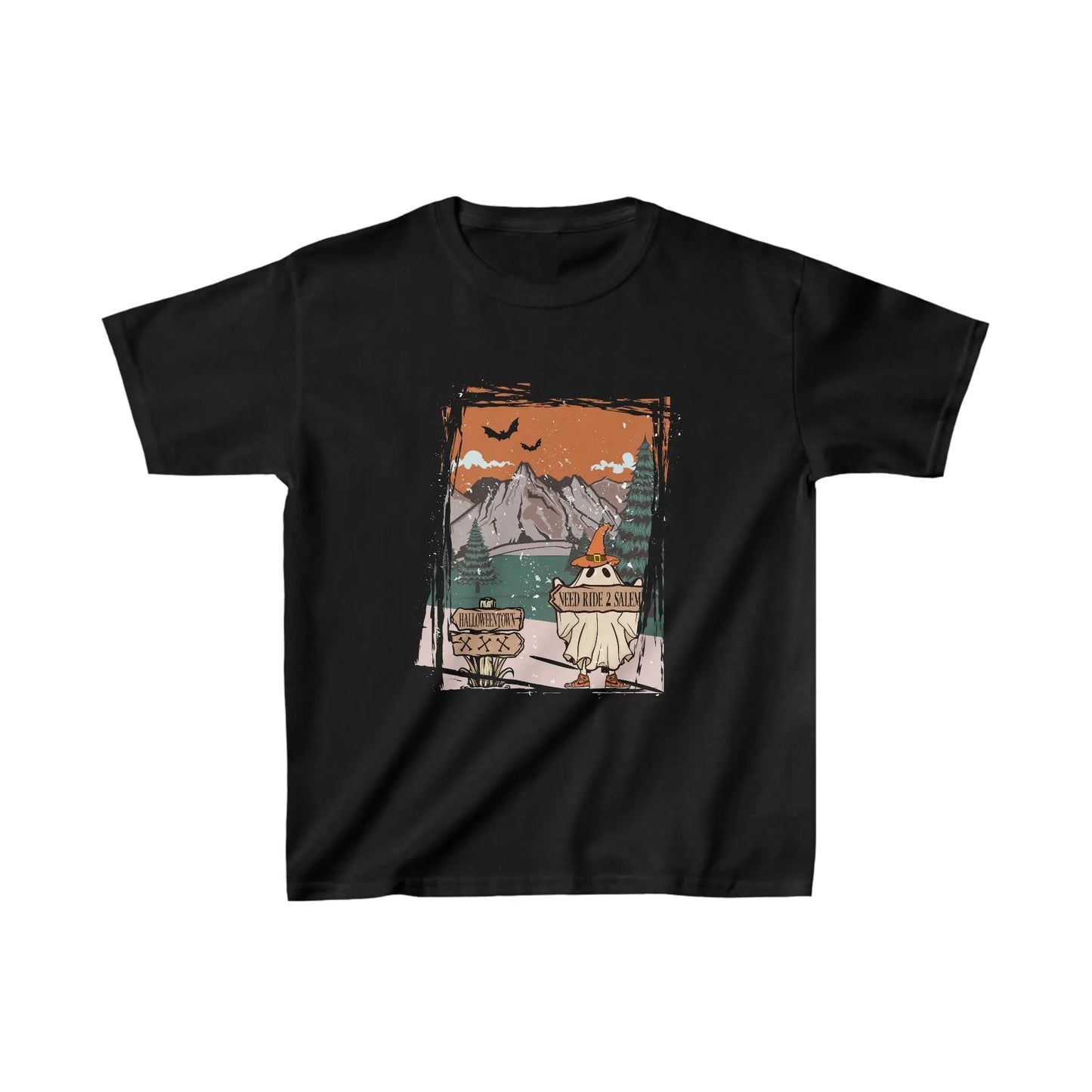 Kids Halloween Hitchhiking Ghost T Shirt Printify