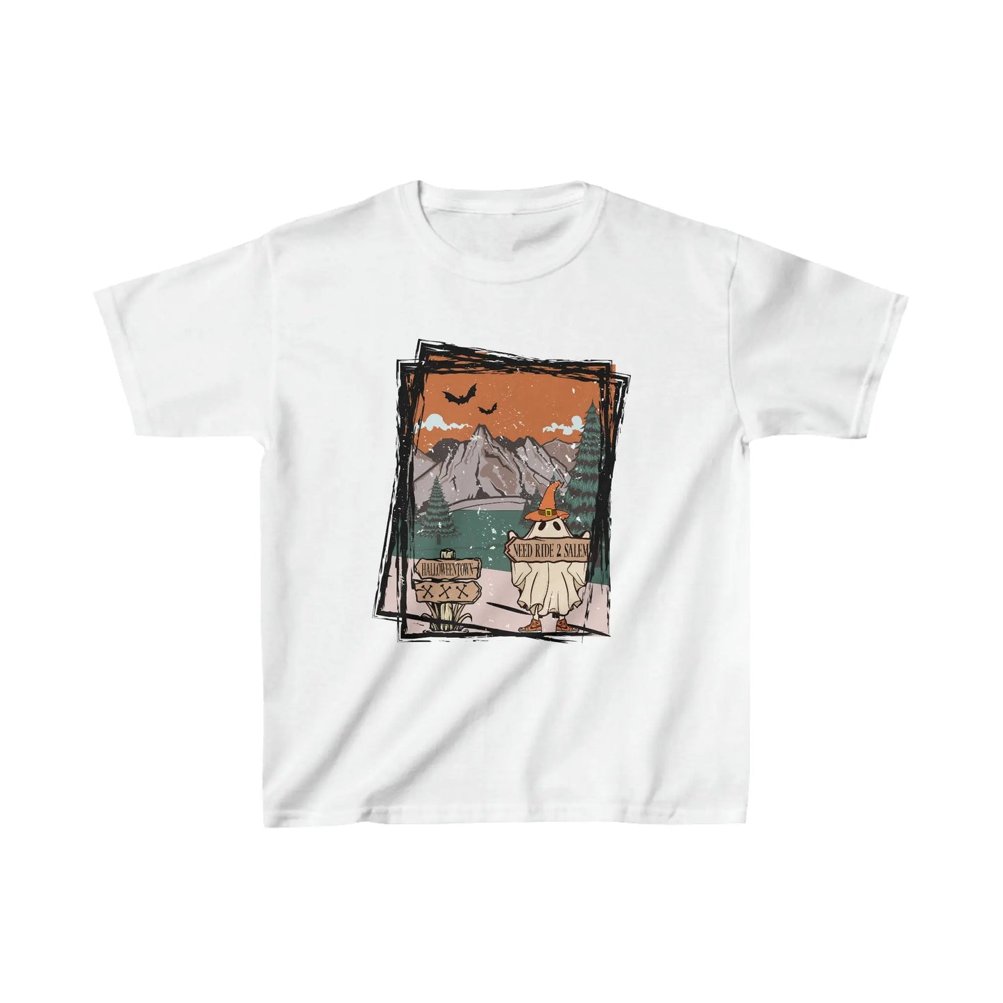 Kids Halloween Hitchhiking Ghost T Shirt Printify