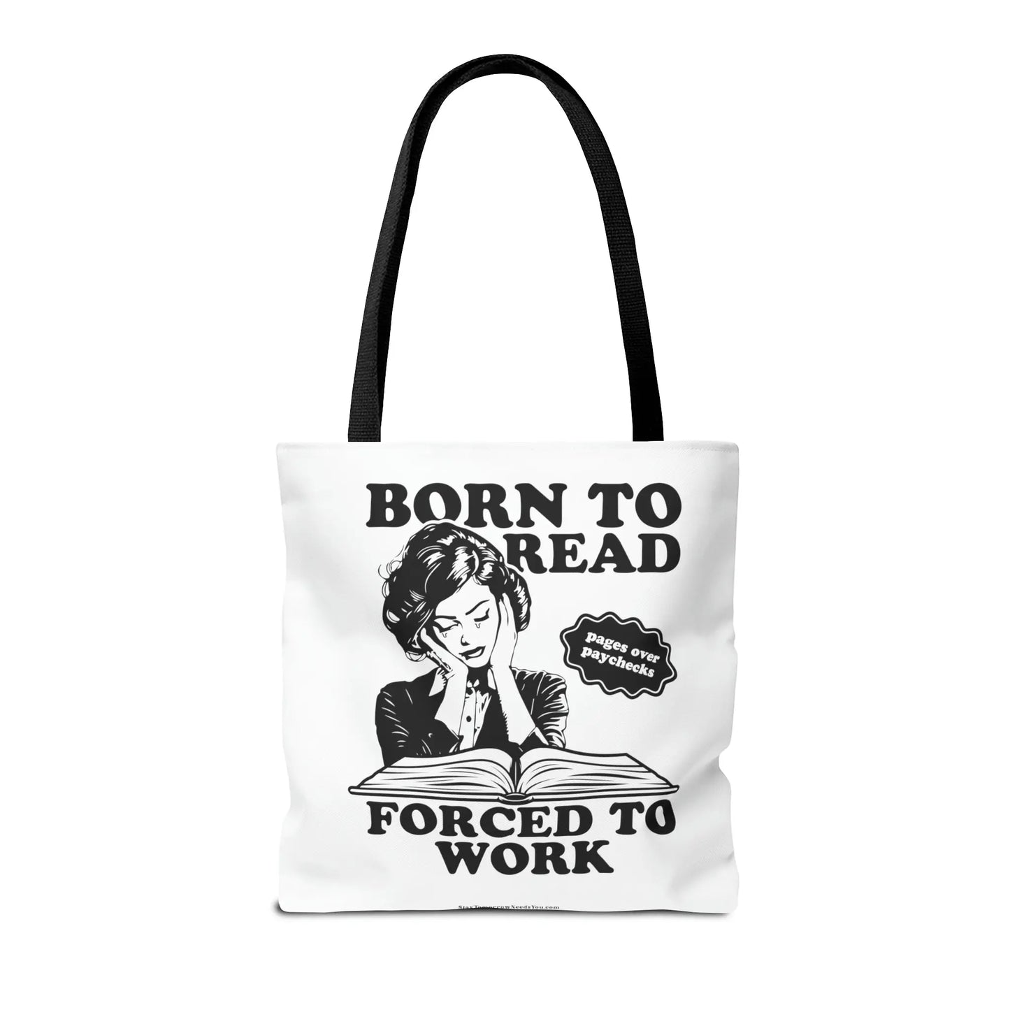 Born To Read Forced to Work Retro Tote Spicy Smut Tote Bookish Gift Dark Romantasy Reader Morally Grey Club Fiction Character Book Lover Mothers Day Gift Book Club Book Worm