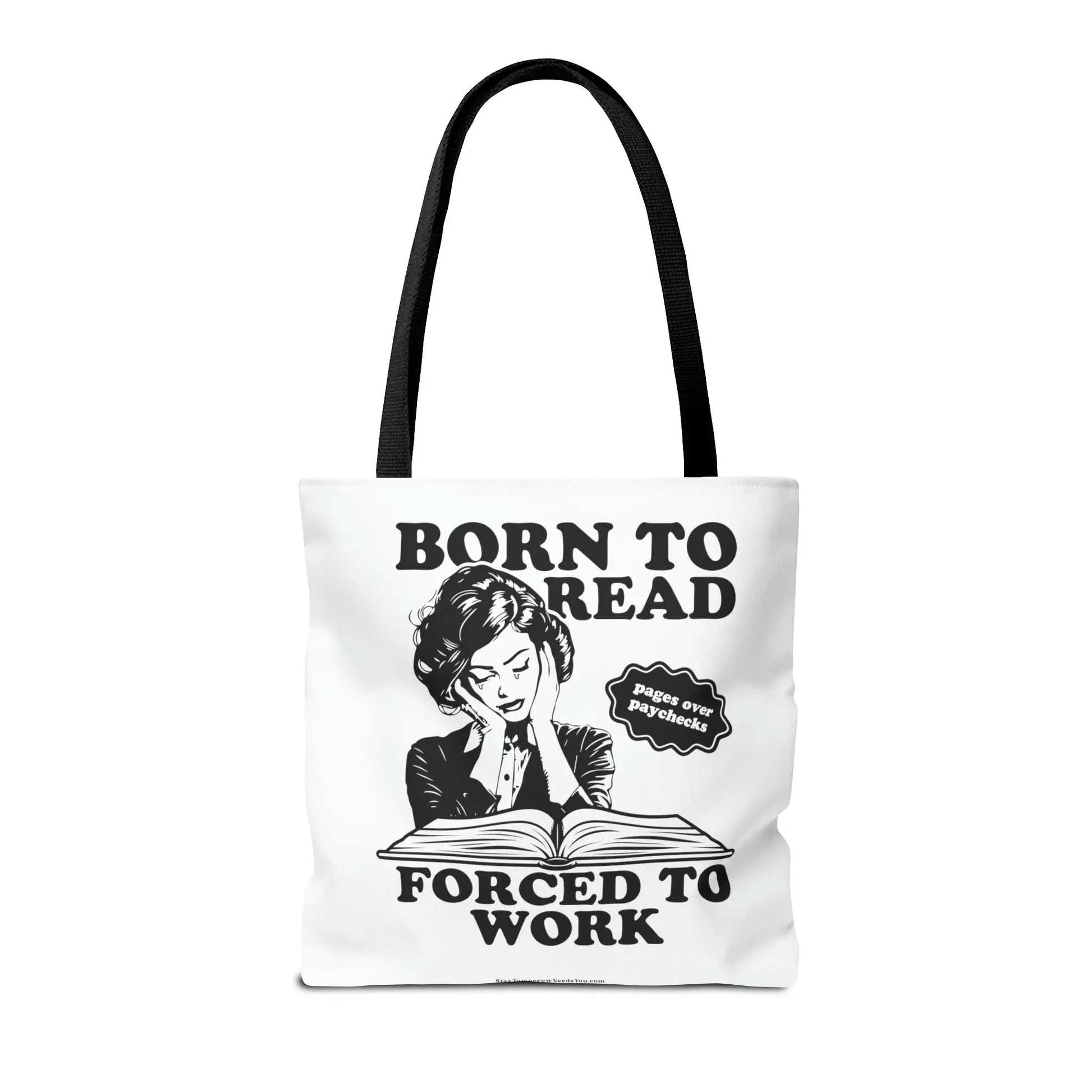 Born To Read Forced to Work Retro Tote Spicy Smut Tote Bookish Gift Dark Romantasy Reader Morally Grey Club Fiction Character Book Lover Mothers Day Gift Book Club Book Worm