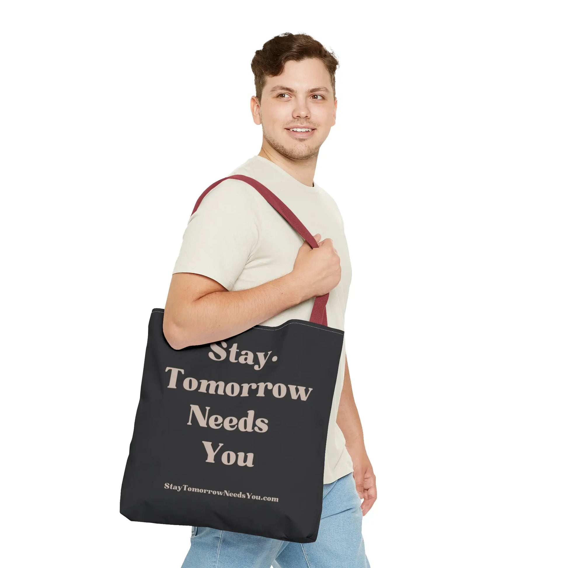 Stay Tomorrow Needs You Tote Mental Health Awareness Suicide Prevention Mothers Day Fathers Day Gift Veterans Support Military Gift Summer 2024 Beach Bag Pool Bag