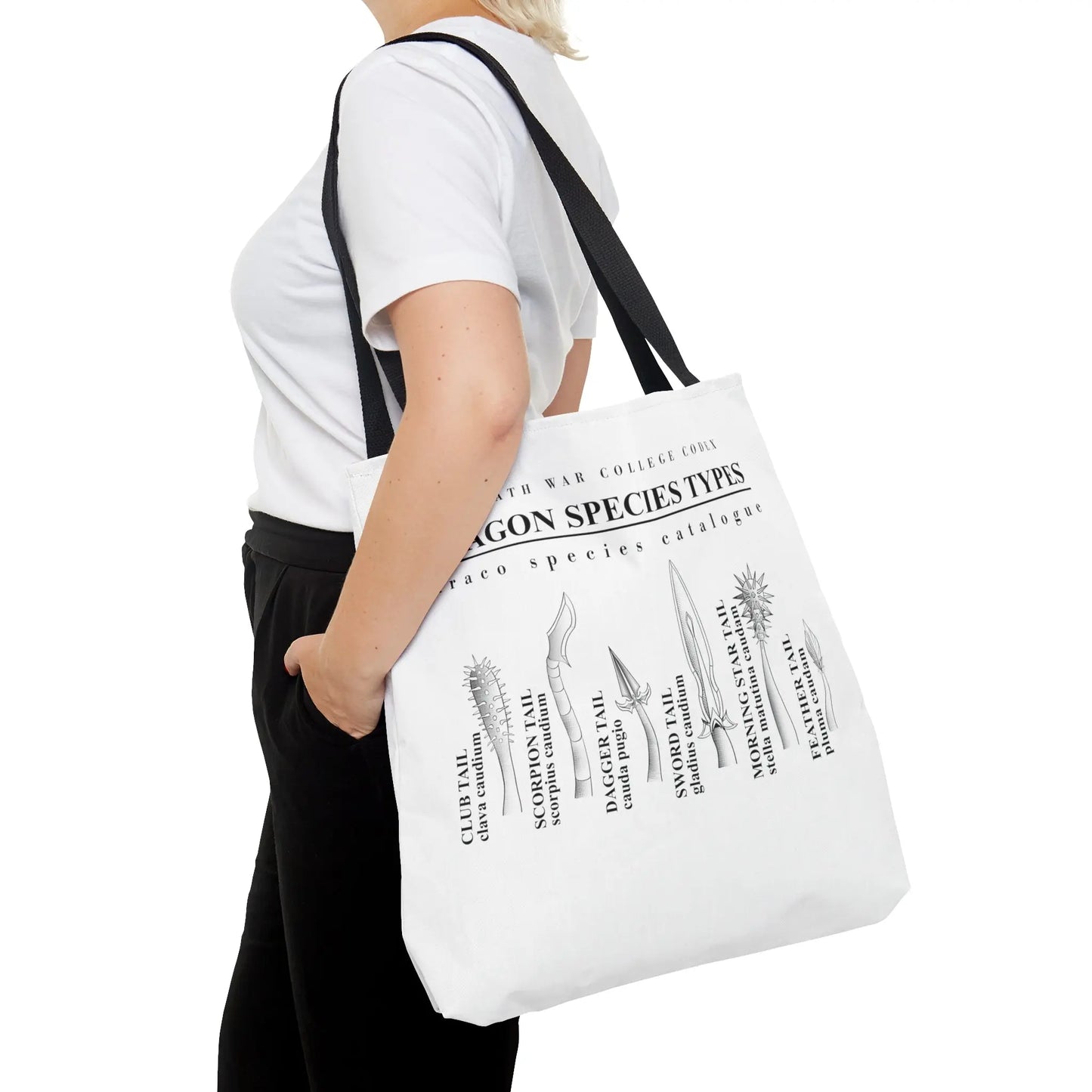Fourth Wing Iron Flame Basgiath War College Codex of Dragon Species Tote | Inspired by Rebecca Yarros - Stay Tomorrow Needs You