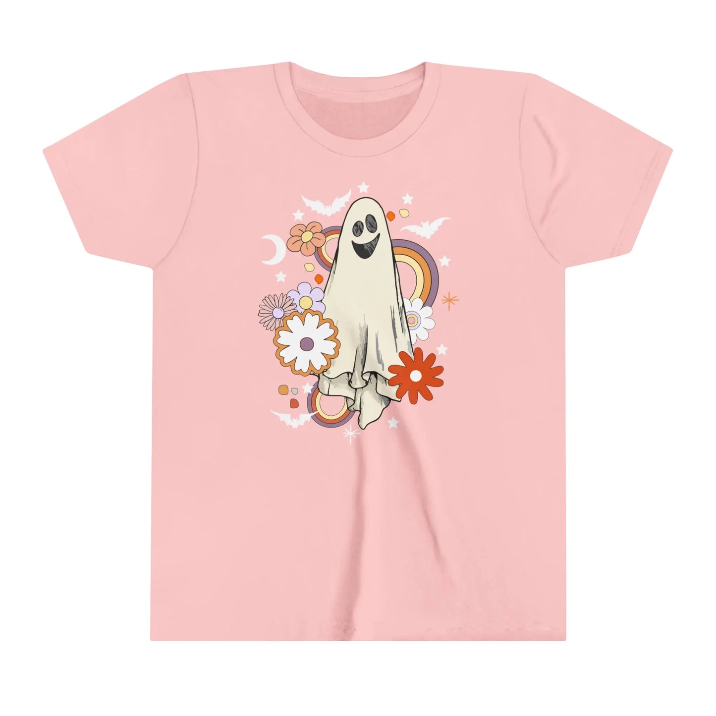 Kids Vintage Retro Flower Ghost T-Shirt Printify