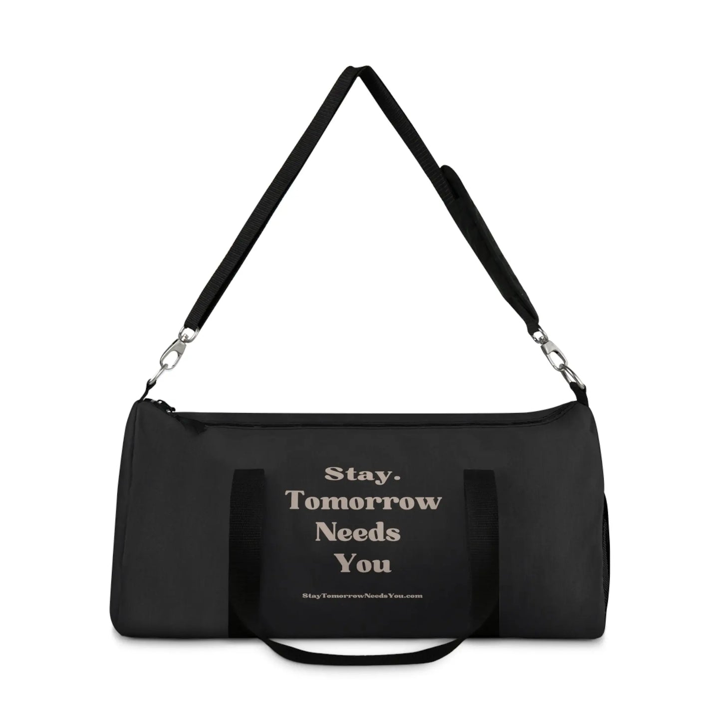 Stay Tomorrow Needs You Suicide Awareness Gym Duffel Bag - Carry your gear with style and spread mental health awareness. Stay motivated! Shop now
