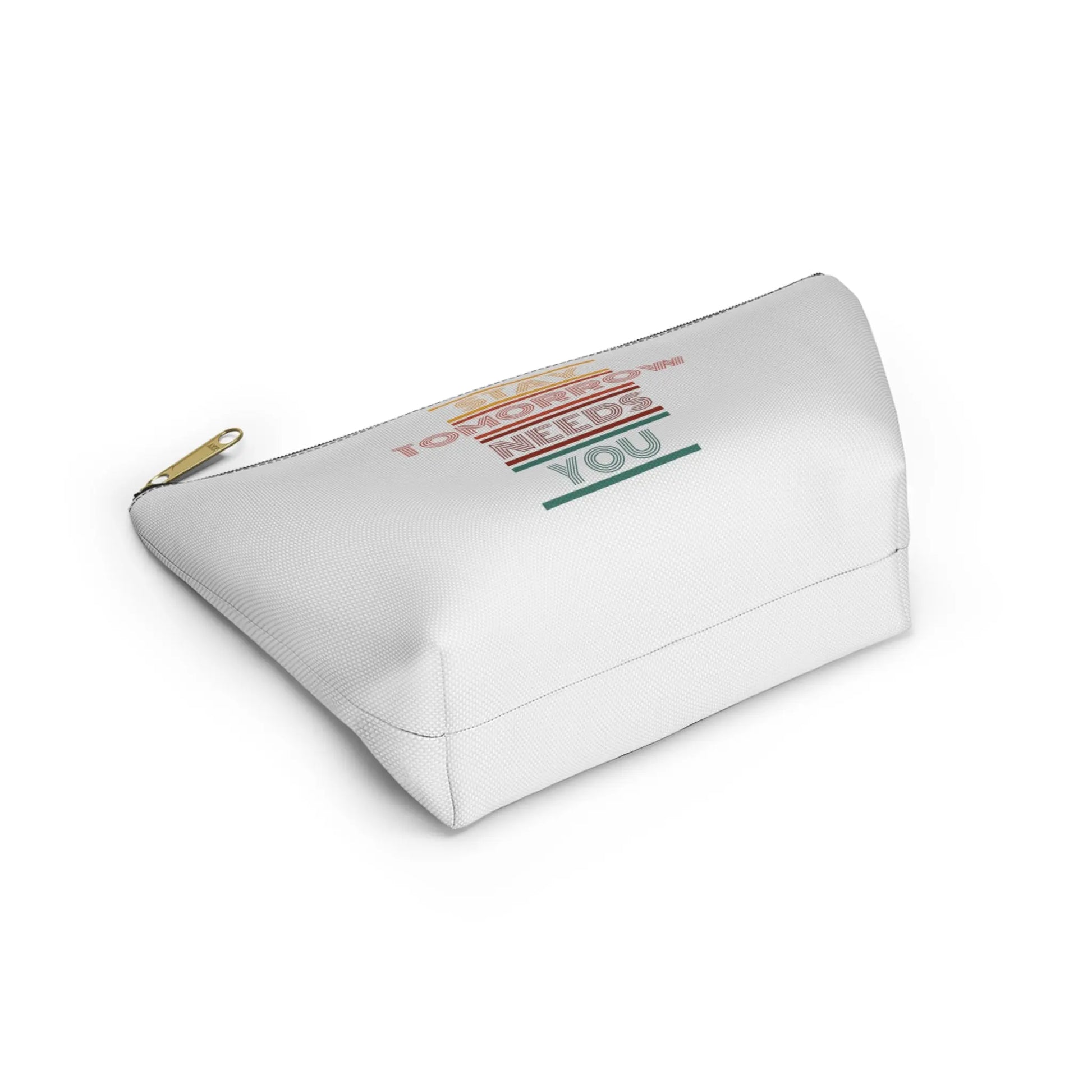 Stay, tomorrow needs you retro makeup Bag accessory Pouch w T-bottom - papercraneco