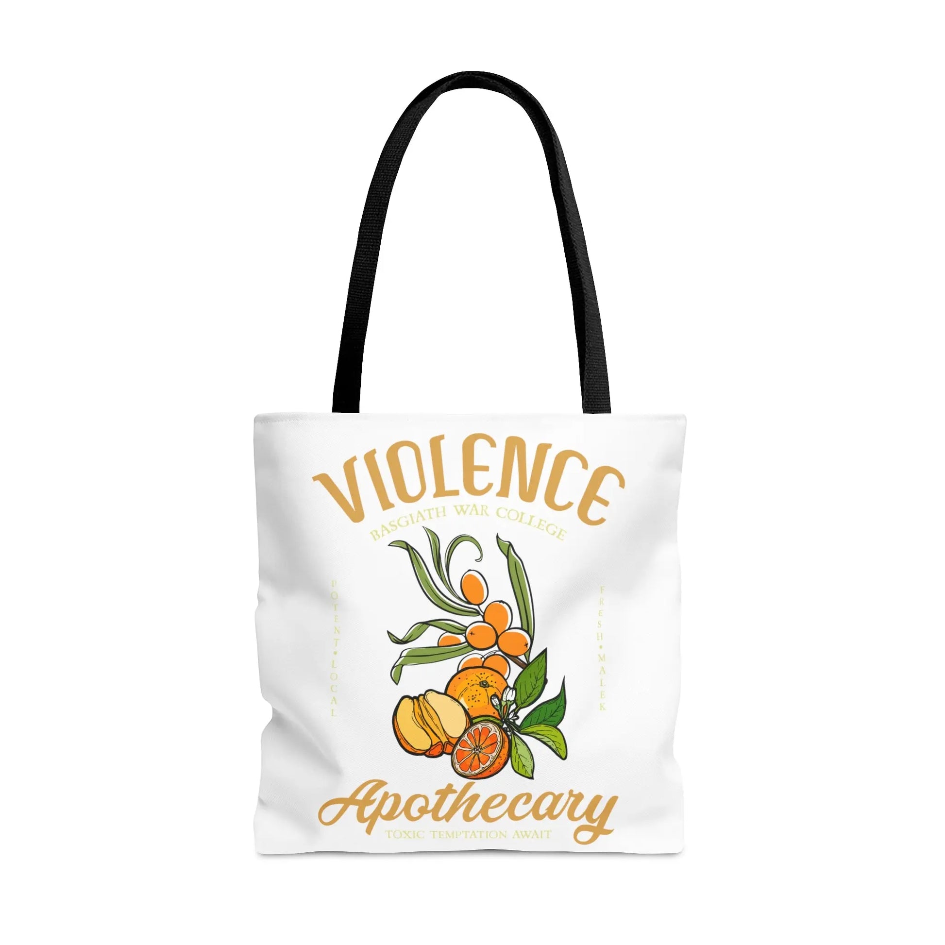 Fourth Wing Iron Flame Vintage-Style Violence Basgiath War College Apothecary Tote Bag | Inspired by Rebecca Yarros - Stay Tomorrow Needs You