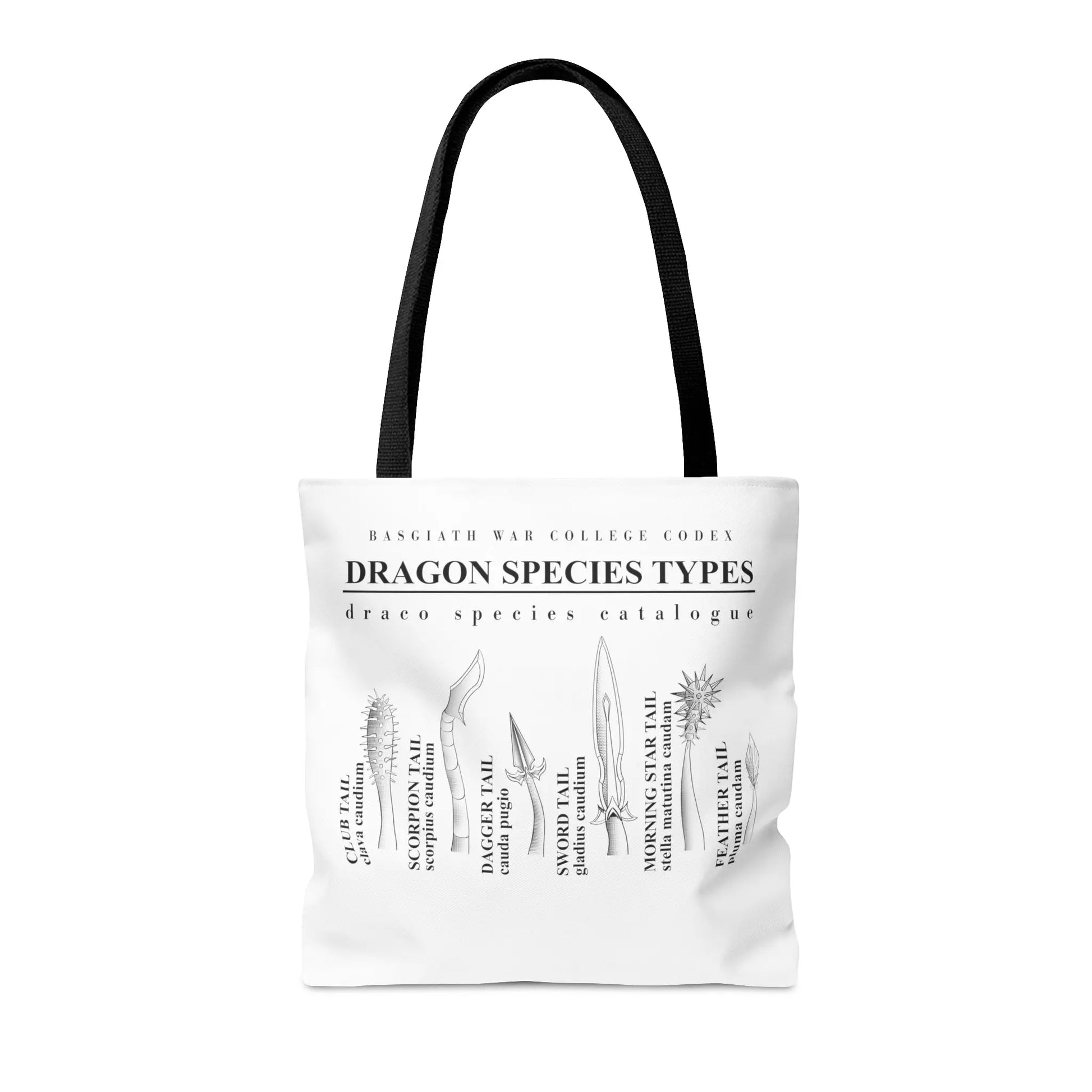 Fourth Wing Iron Flame Basgiath War College Codex of Dragon Species Tote | Inspired by Rebecca Yarros - Stay Tomorrow Needs You