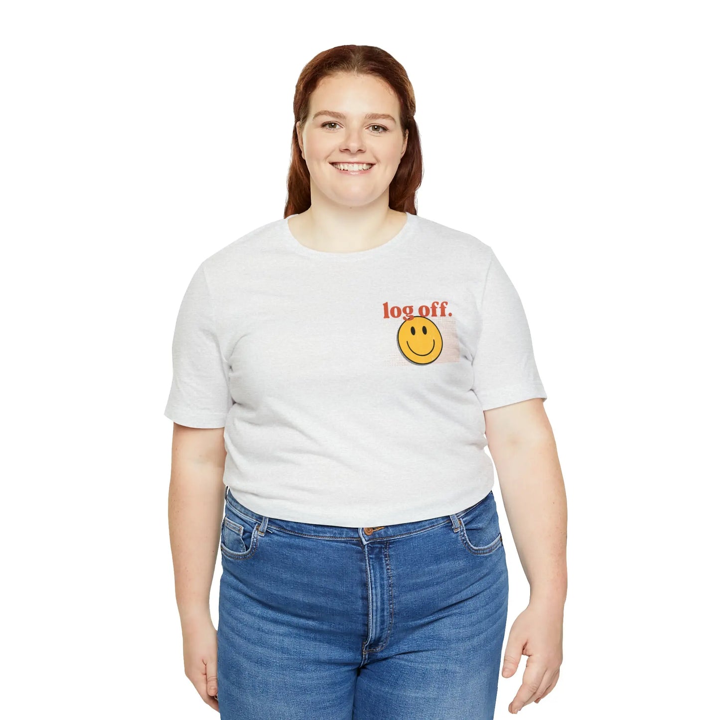 Stay Present with Retro 'Log Off' Smiley Face T-Shirt - papercraneco