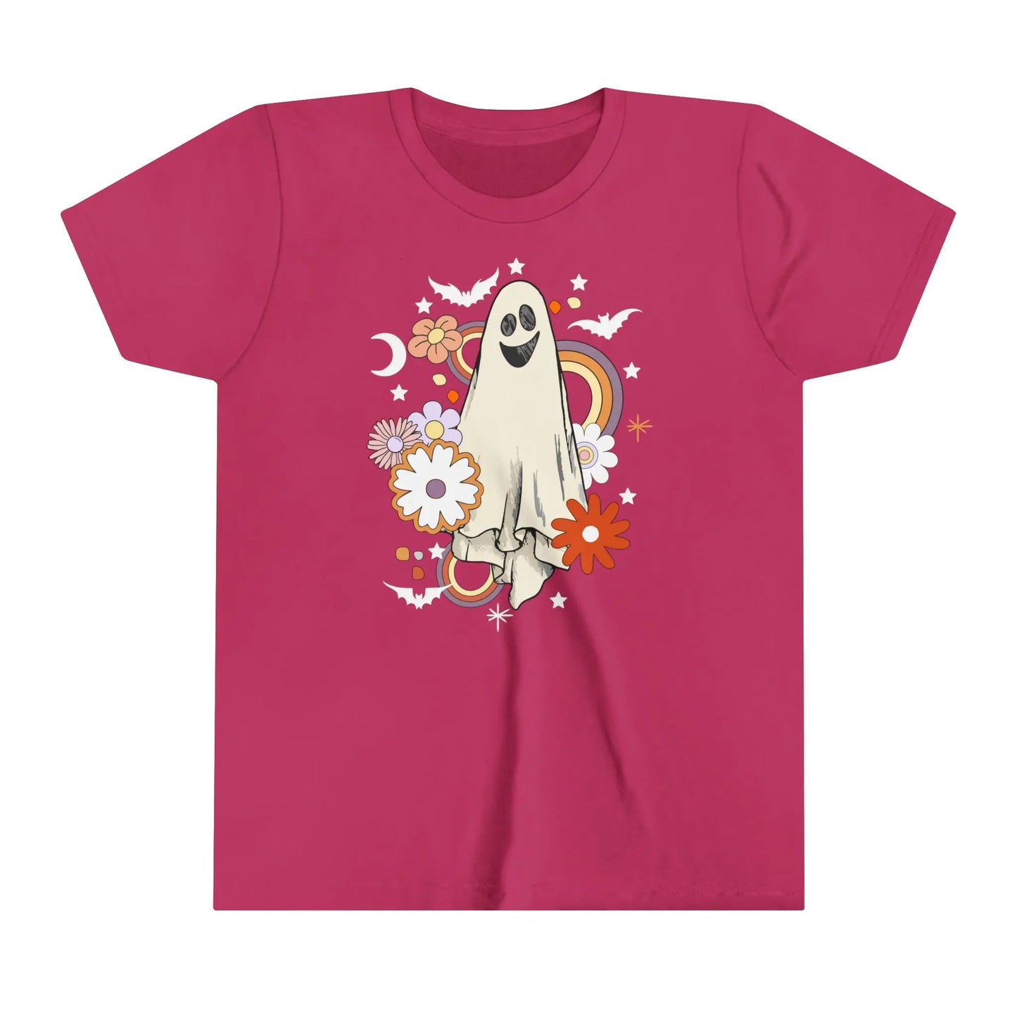 Kids Vintage Retro Flower Ghost T-Shirt Printify