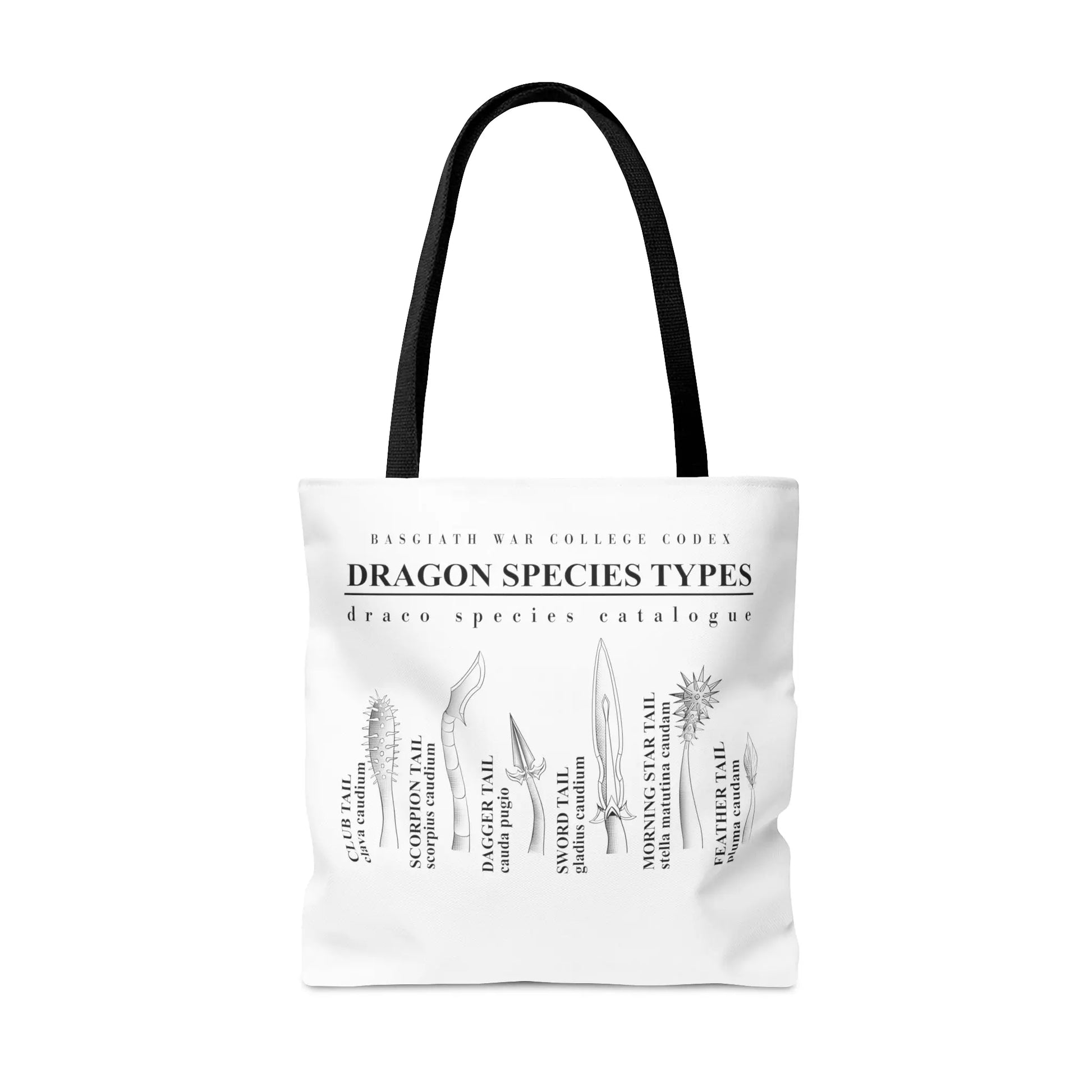 Fourth Wing Iron Flame Basgiath War College Codex of Dragon Species Tote | Inspired by Rebecca Yarros - Stay Tomorrow Needs You