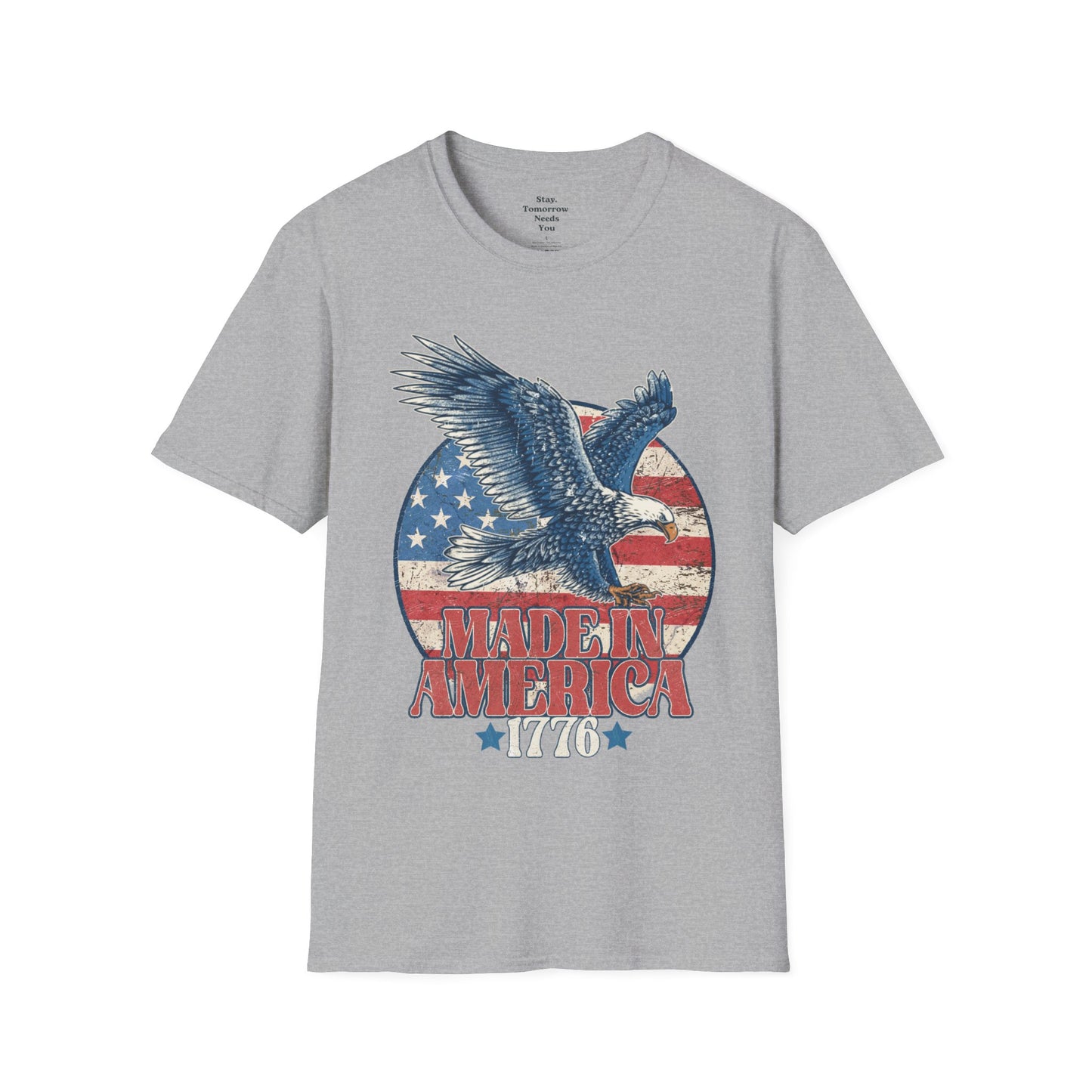 Retro 4th of July T shirt 2024 Distressed American Flag Eagle 1776 Made in America Vintage Patriotic America Freedom Fourth of July Independence Day T shirt - Stay Tomorrow Needs You Retro 4th of July T shirt 2024 Distressed American Flag Eagle 1776 Made in America Vintage Patriotic America Freedom Fourth of July Independence Day T shirt