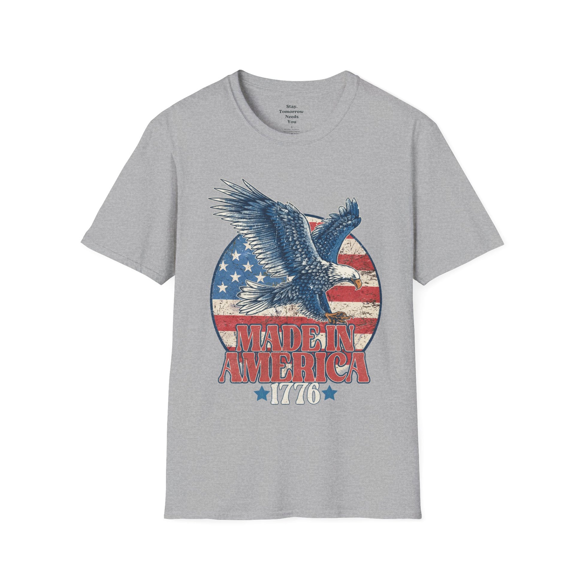 Retro 4th of July T shirt 2024 Distressed American Flag Eagle 1776 Made in America Vintage Patriotic America Freedom Fourth of July Independence Day T shirt - Stay Tomorrow Needs You Retro 4th of July T shirt 2024 Distressed American Flag Eagle 1776 Made in America Vintage Patriotic America Freedom Fourth of July Independence Day T shirt