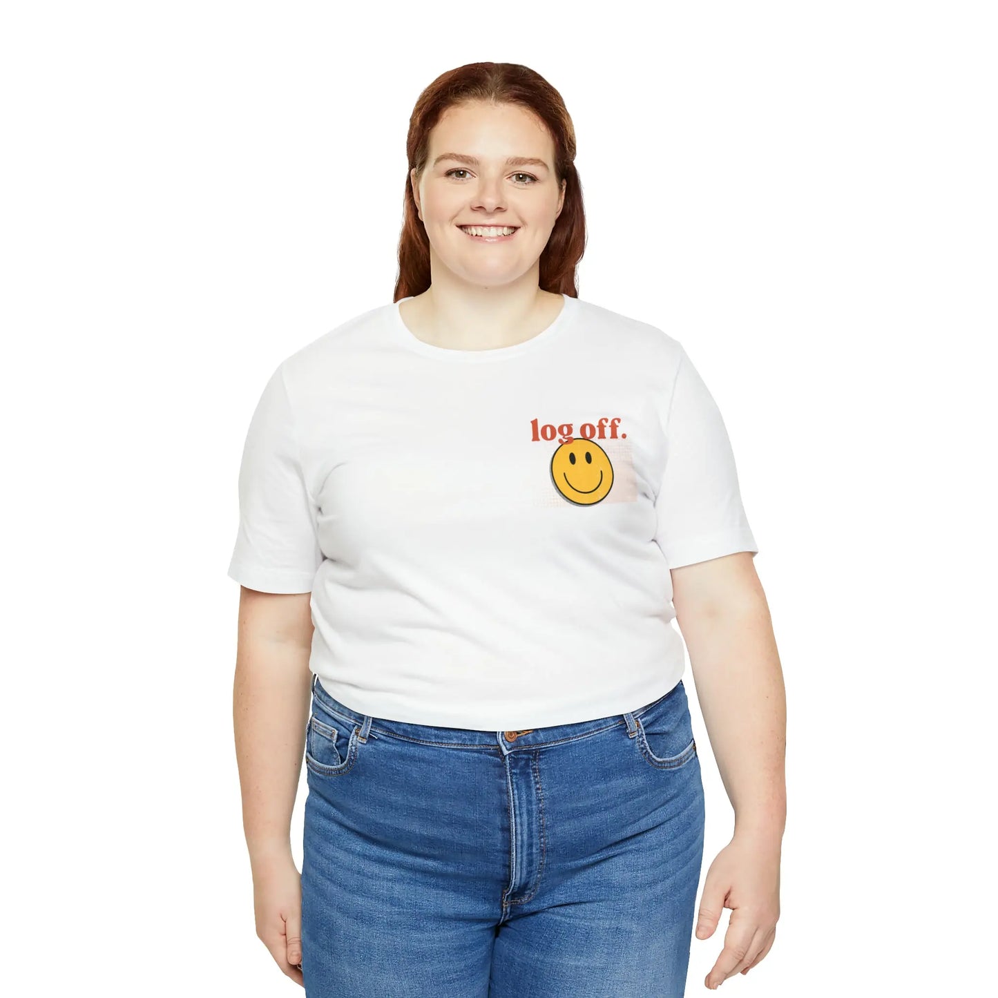 Stay Present with Retro 'Log Off' Smiley Face T-Shirt - papercraneco