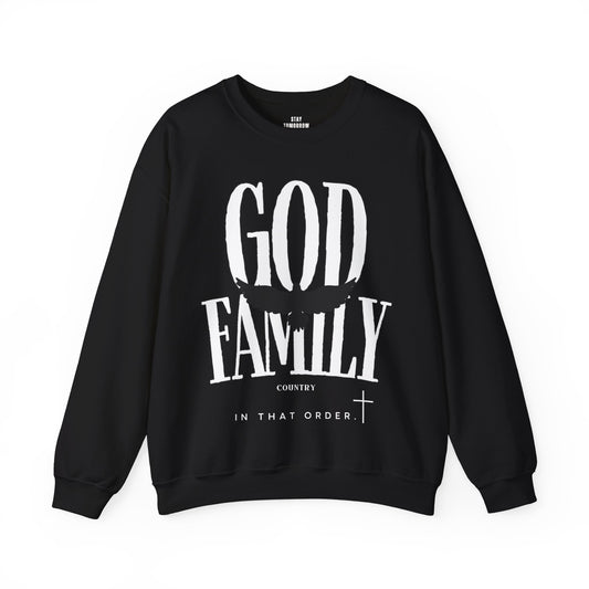 Charlie Kirk God a family Country in that order Christian sweatshirt America patriot