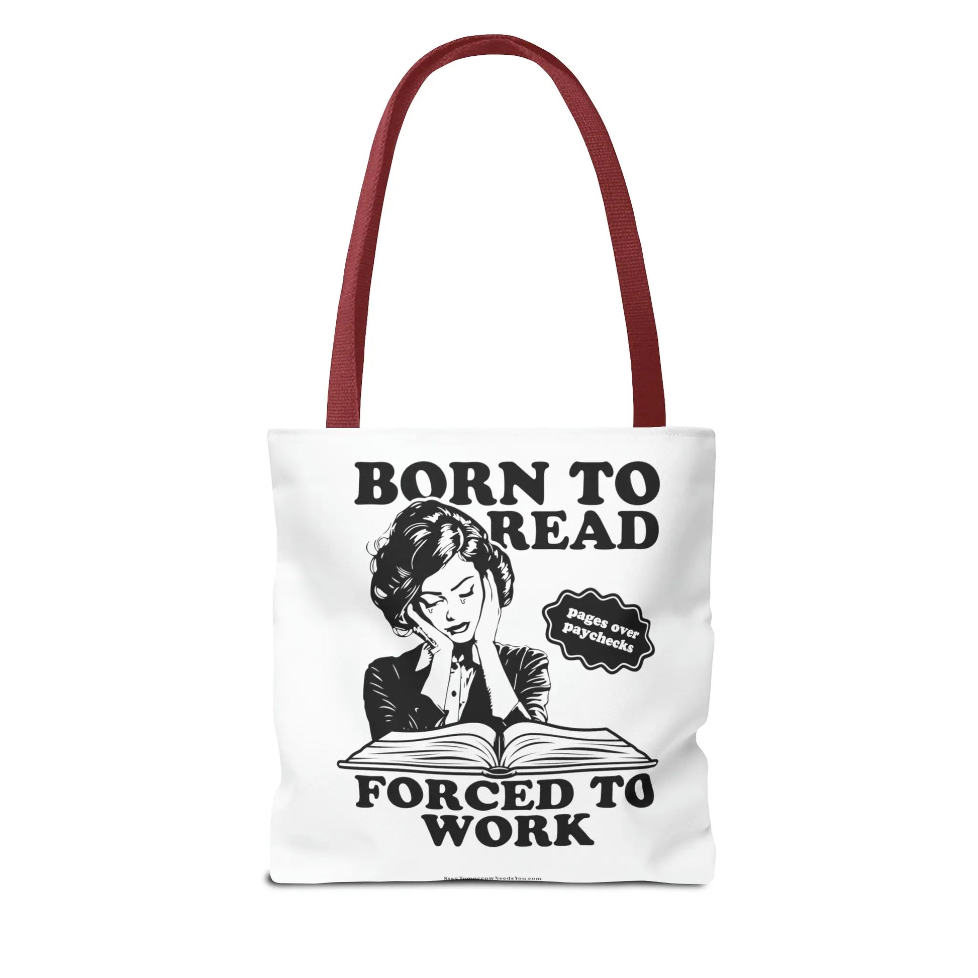 Born To Read Forced to Work Retro Tote Spicy Smut Tote Bookish Gift Dark Romantasy Reader Morally Grey Club Fiction Character Book Lover Mothers Day Gift Book Club Book Worm
