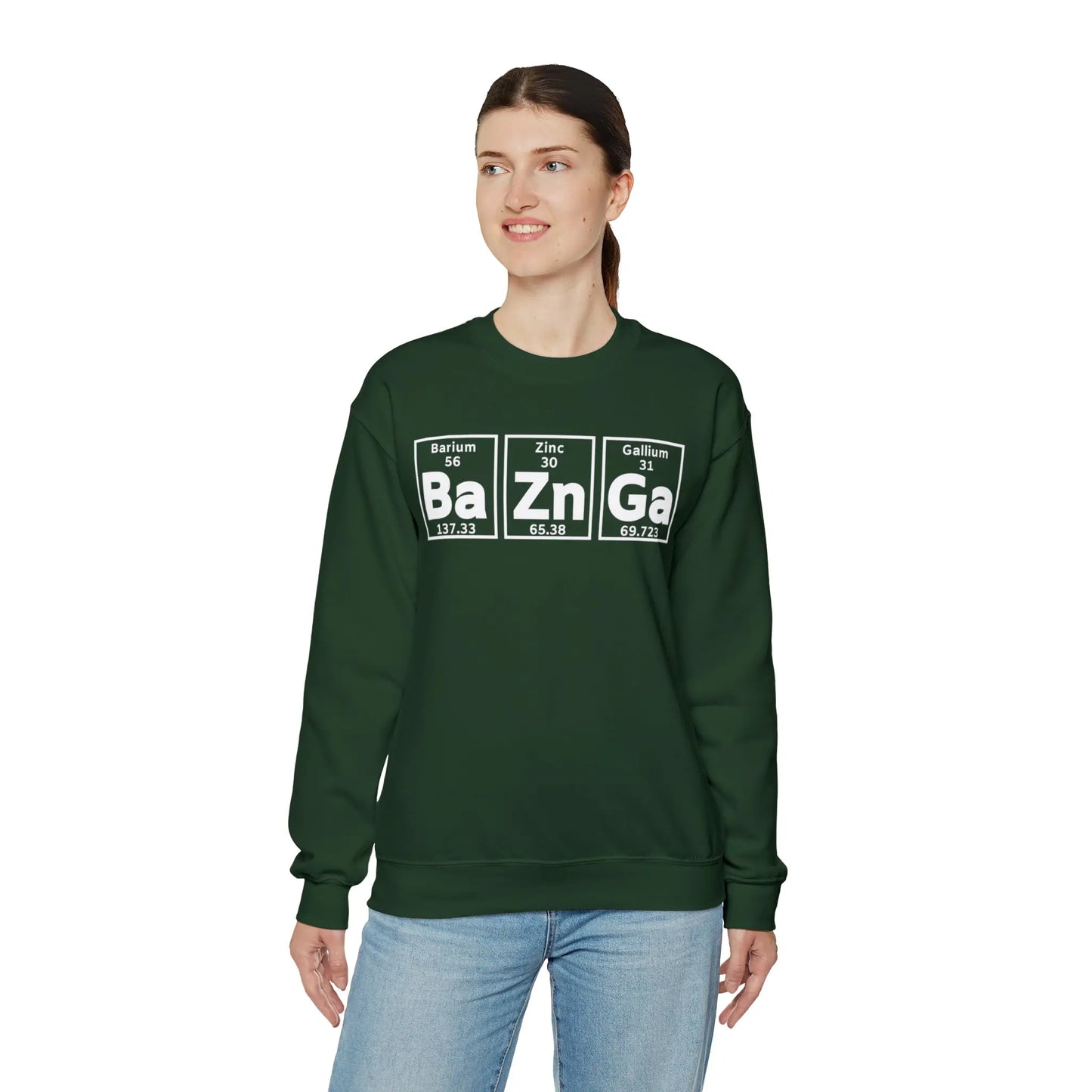 Geek Chic Big Bang Theory Sweatshirt - 'Ba Zn Ga' Periodic Table Printify