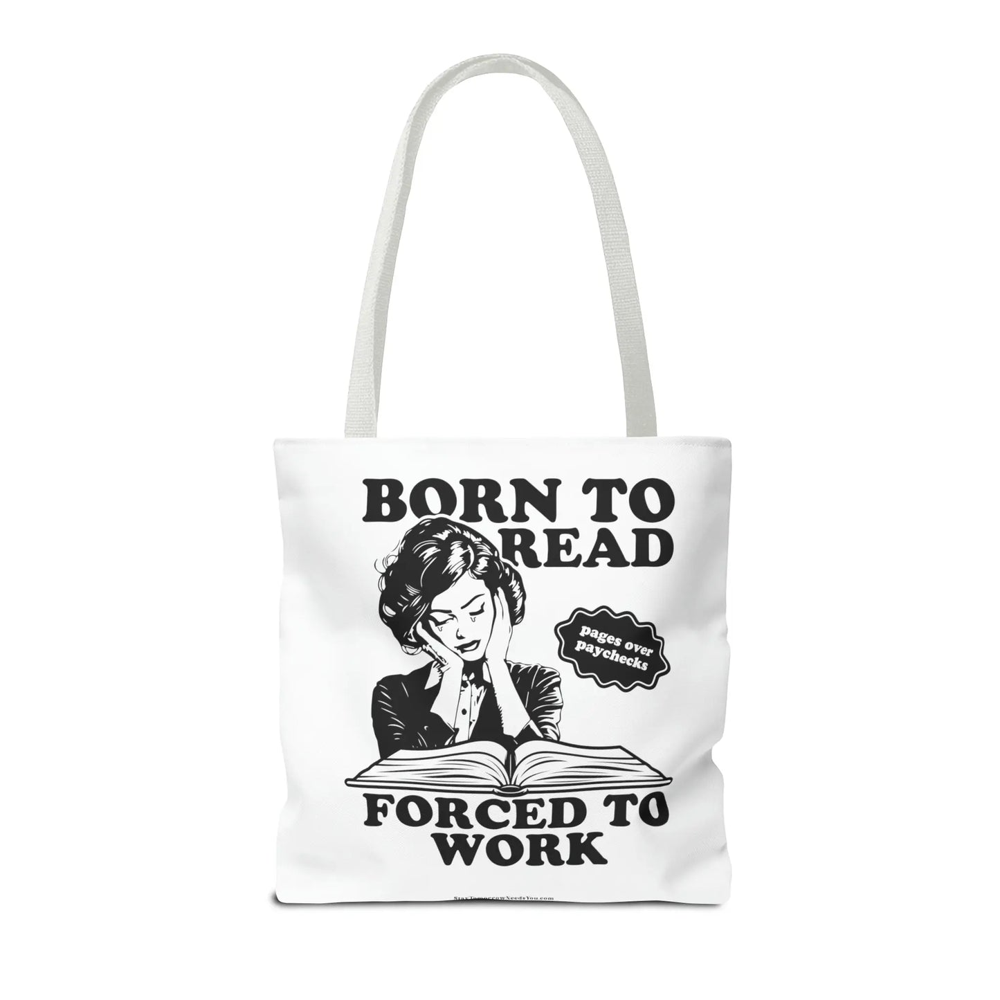 Born To Read Forced to Work Retro Tote Spicy Smut Tote Bookish Gift Dark Romantasy Reader Morally Grey Club Fiction Character Book Lover Mothers Day Gift Book Club Book Worm