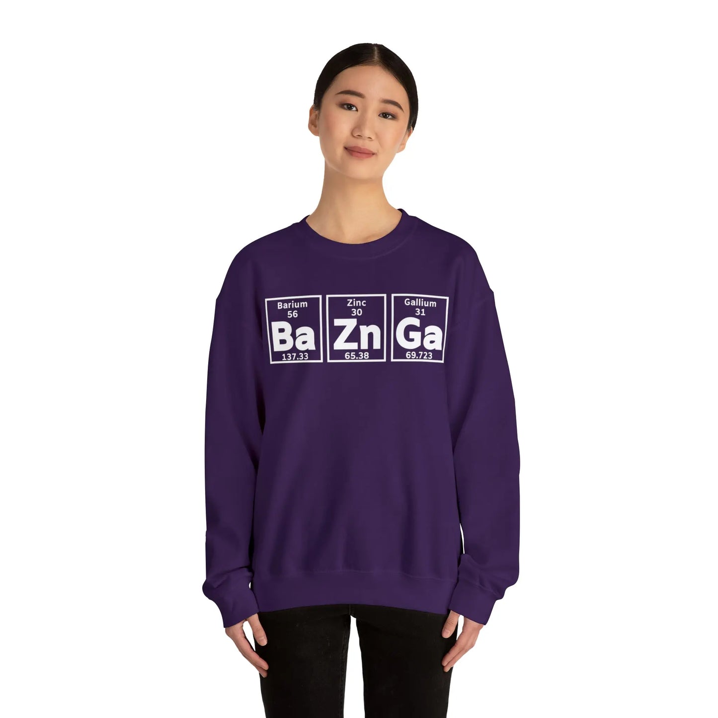 Geek Chic Big Bang Theory Sweatshirt - 'Ba Zn Ga' Periodic Table Printify