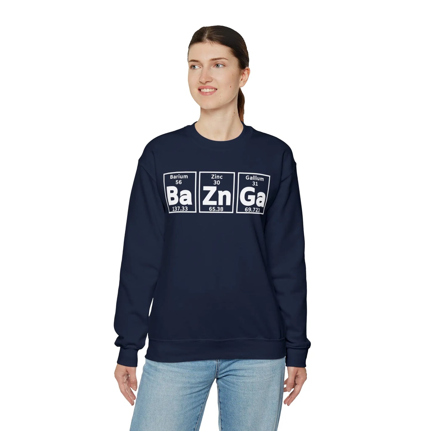 Geek Chic Big Bang Theory Sweatshirt - 'Ba Zn Ga' Periodic Table Printify