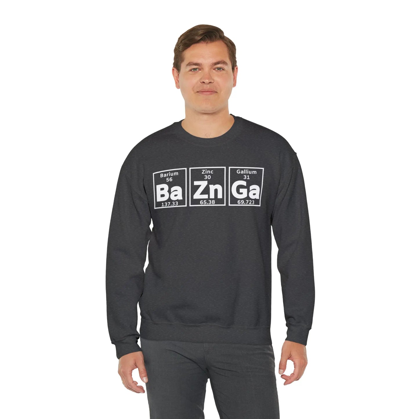 Geek Chic Big Bang Theory Sweatshirt - 'Ba Zn Ga' Periodic Table Printify