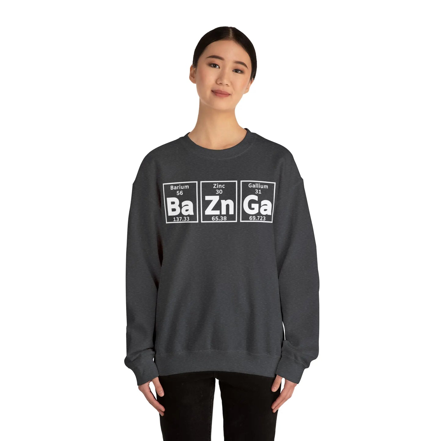 Geek Chic Big Bang Theory Sweatshirt - 'Ba Zn Ga' Periodic Table Printify