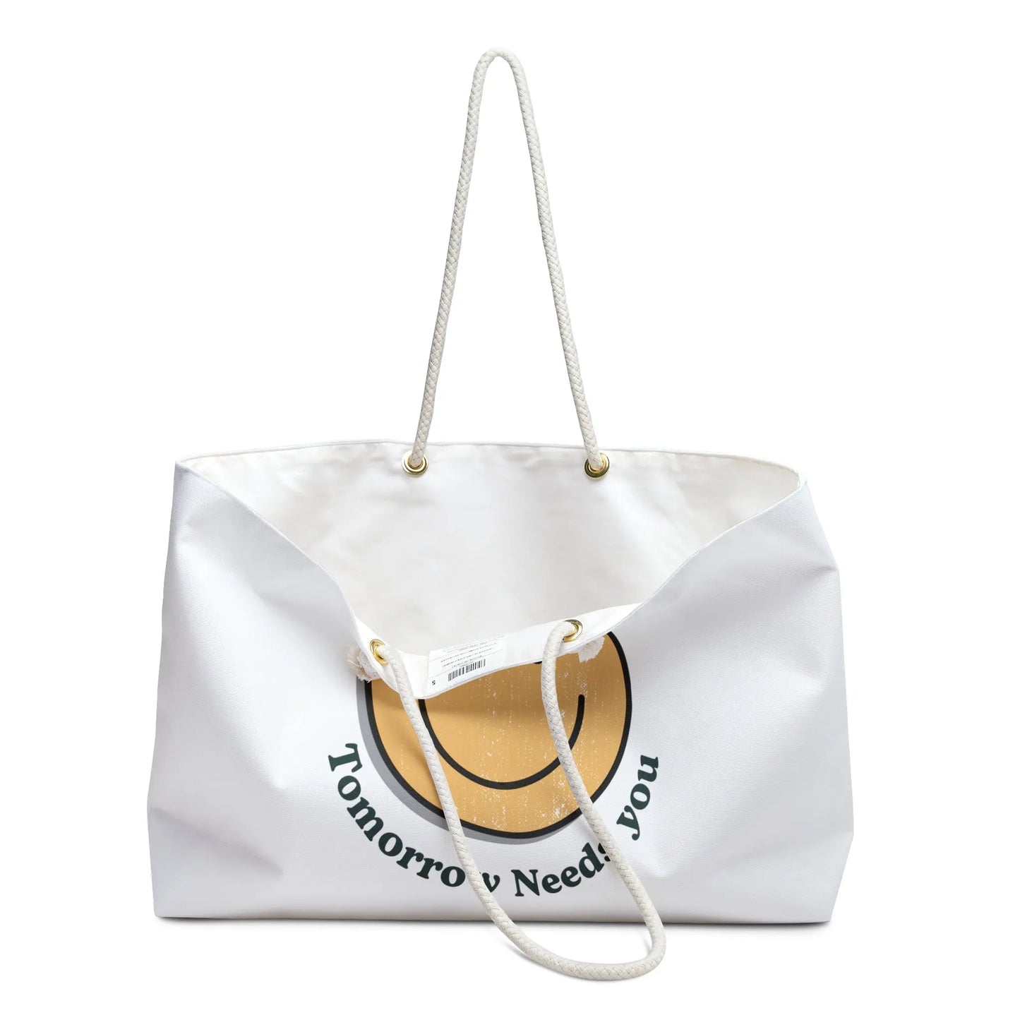 Retro Smiley Suicide Awareness Stay Tomorrow Needs You Summer Beach Pool Bag Weekender Tote in White 2024 Trends