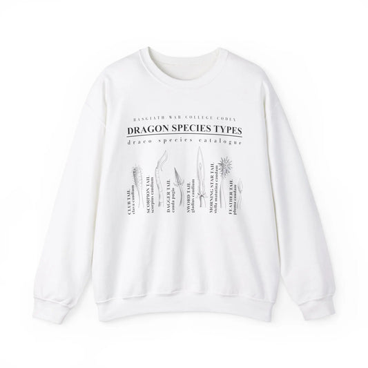 Fourth Wing Iron Flame Basgiath War College Codex of Dragon Species Sweatshirt | Inspired by Rebecca Yarros Printify