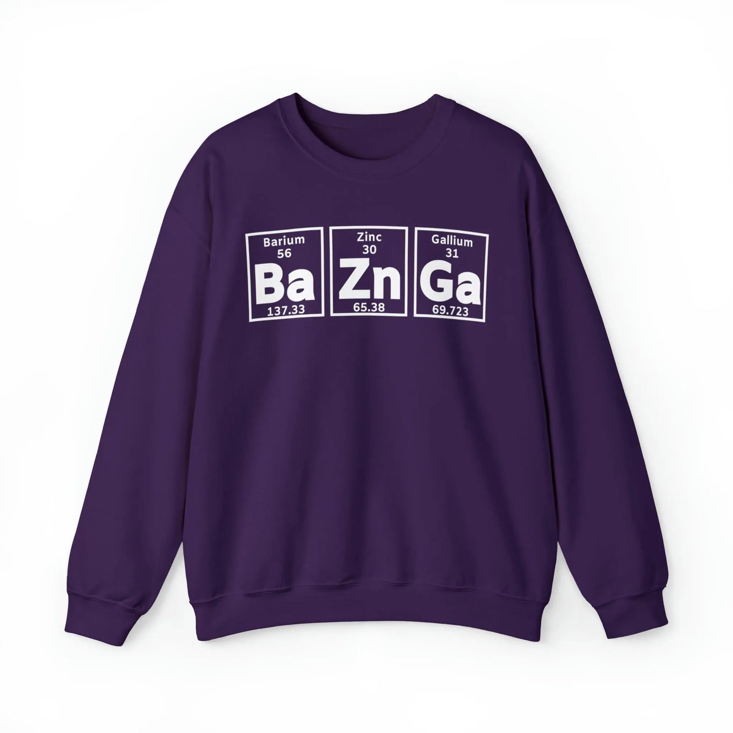 Geek Chic Big Bang Theory Sweatshirt - 'Ba Zn Ga' Periodic Table Printify